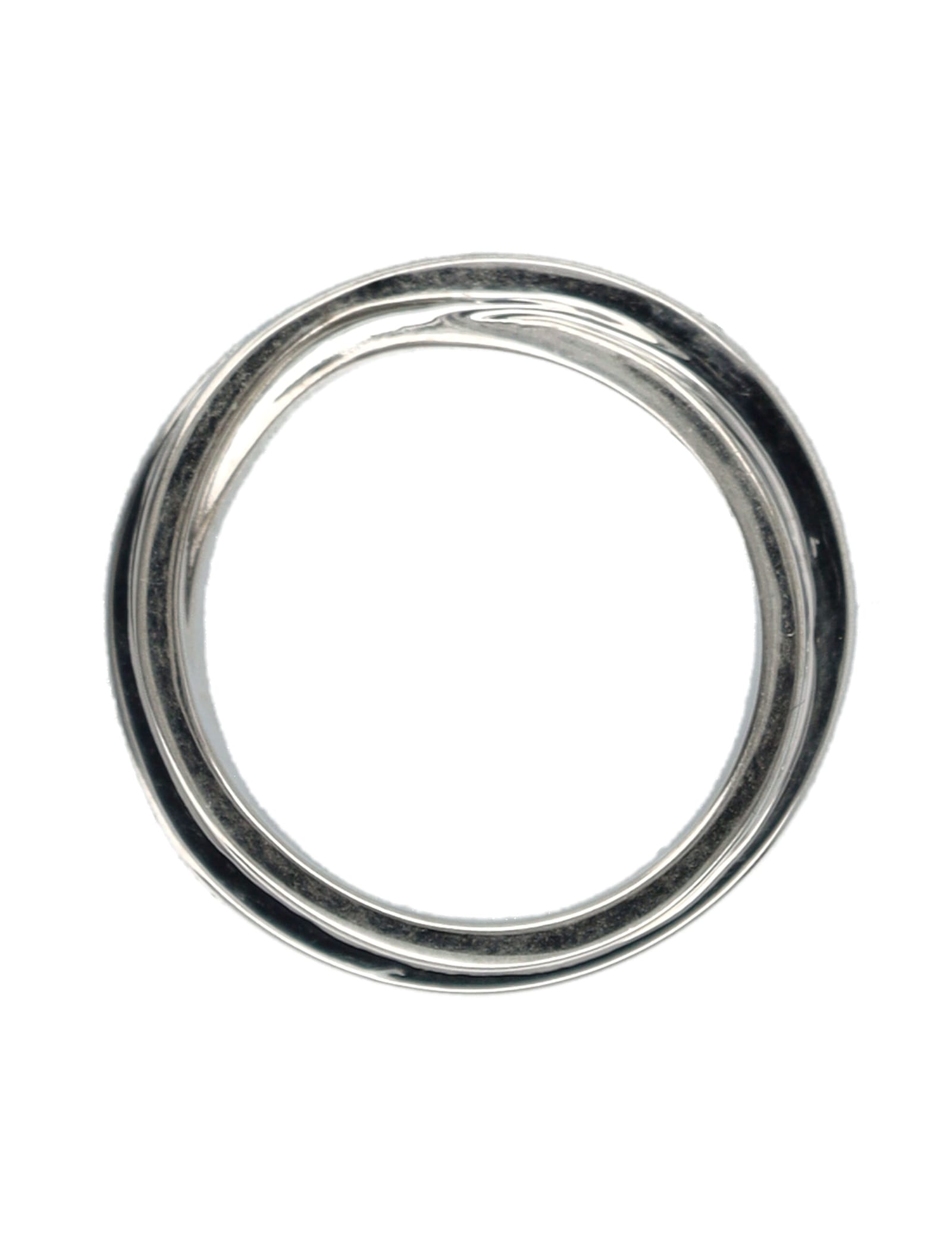 Mm6 Maison Margiela Adjustable Triple Logo Numeric Ring In Metallic