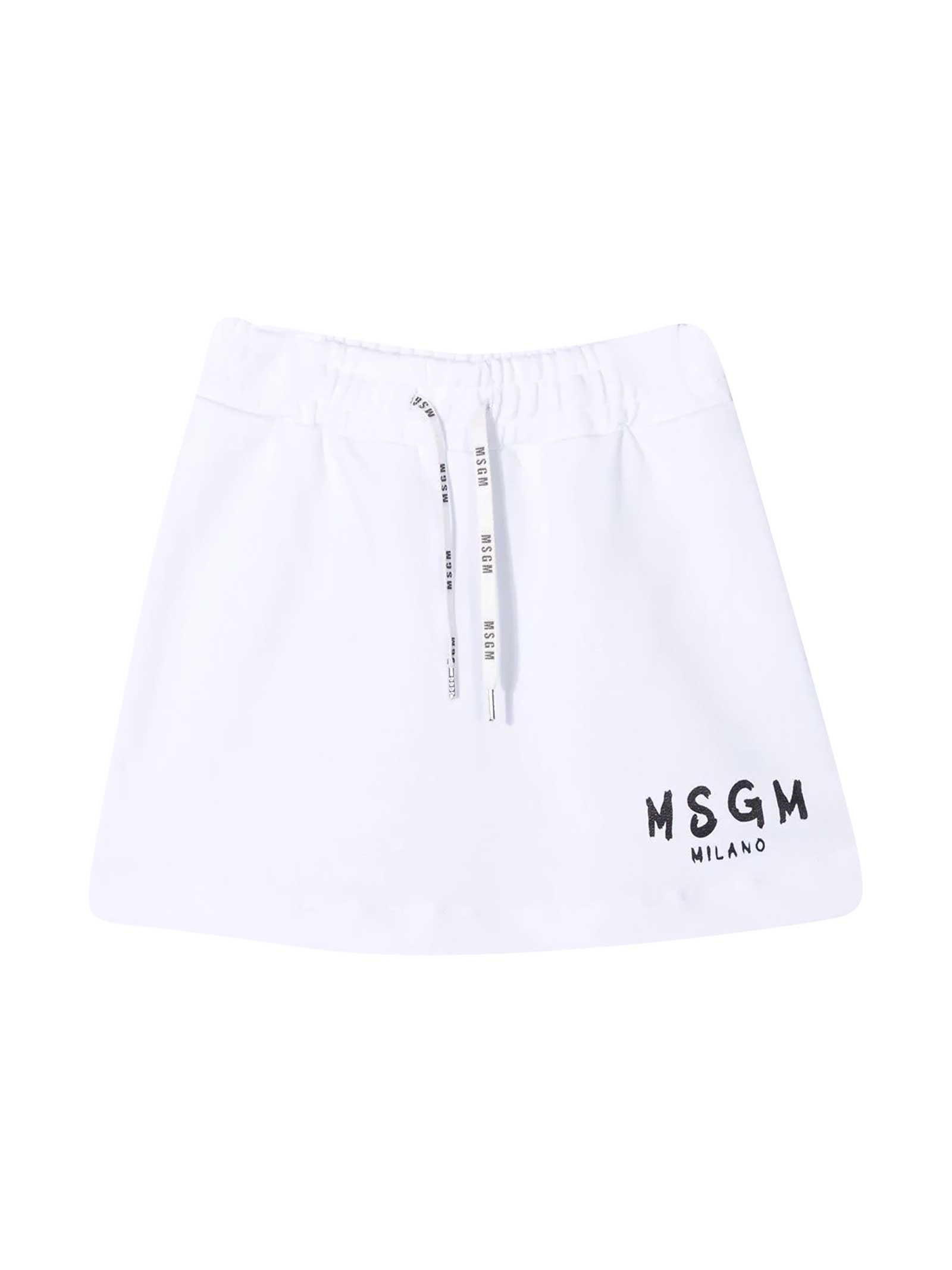 MSGM White Skirt