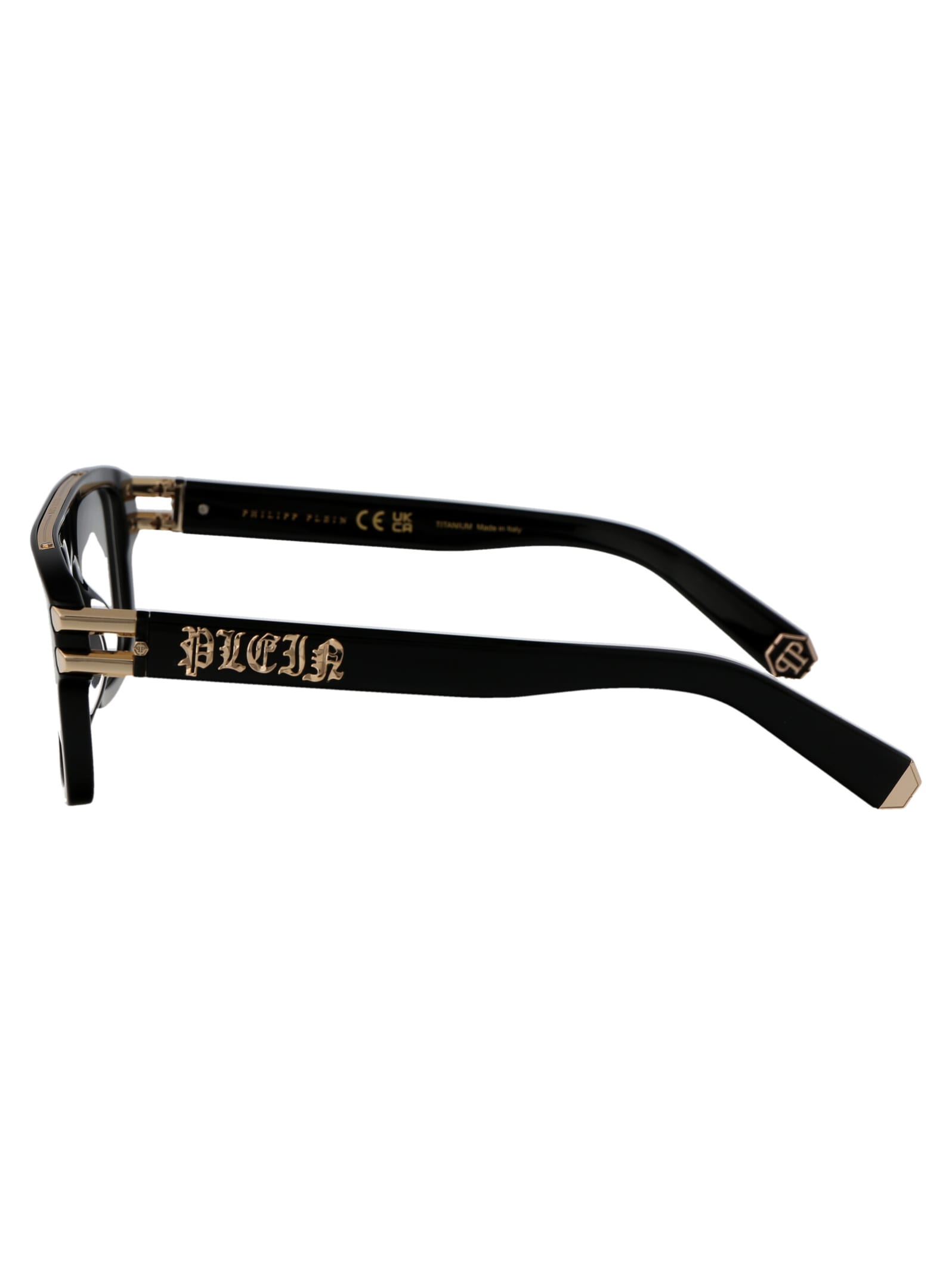 Shop Philipp Plein Vpp021v Glasses In 0700 Black
