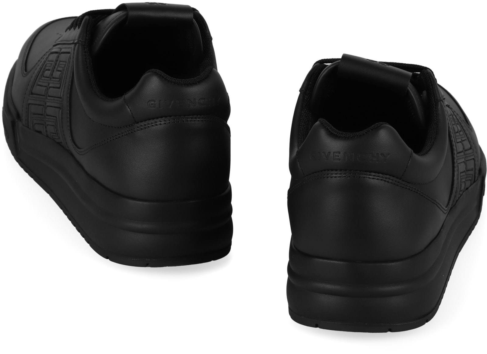 Shop Givenchy G4 Leather Low-top Sneakers In Black