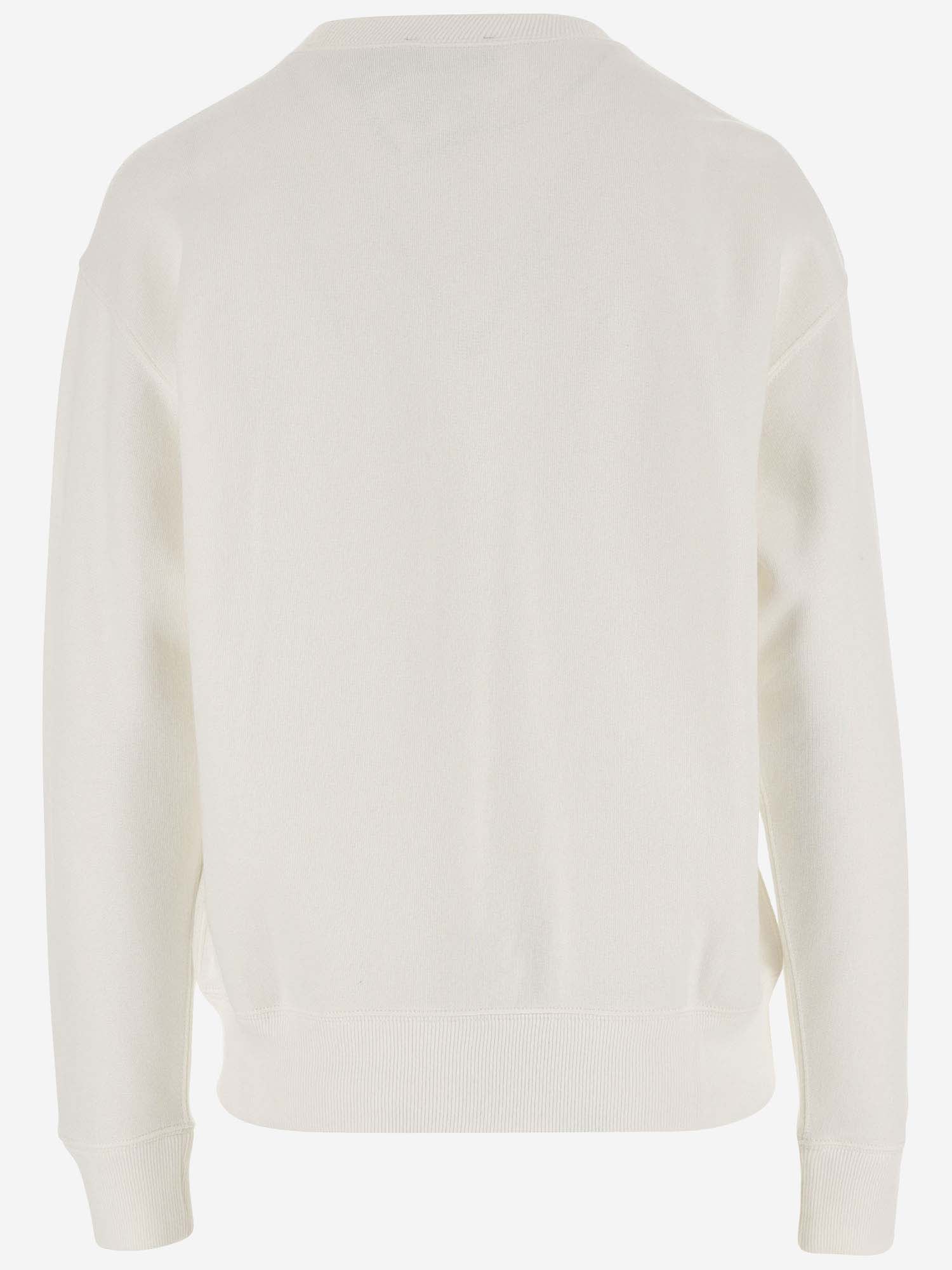 Shop Ralph Lauren Cotton Blend Polo Bear Sweatshirt In White