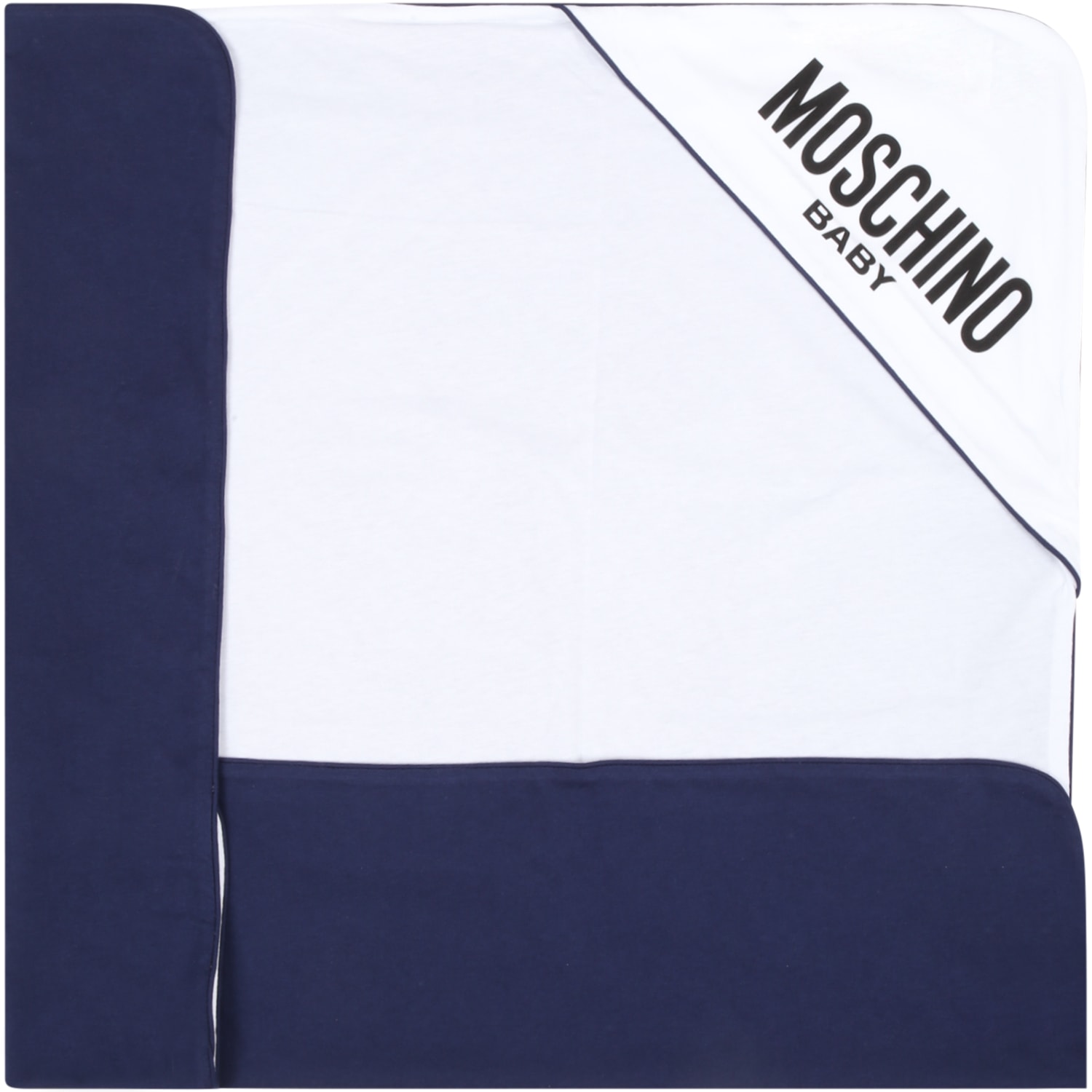 Moschino Blue Blanket For Babykids With Teddy Bear