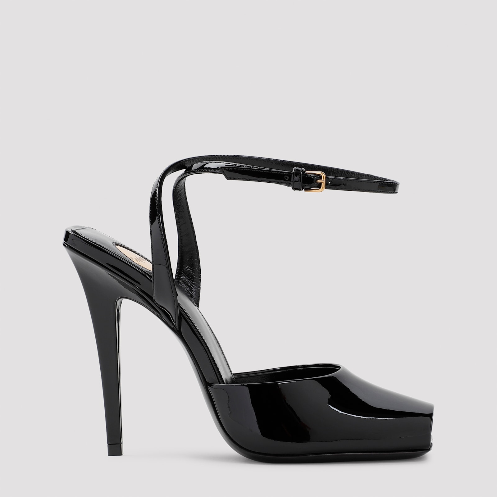 Shop Saint Laurent La Scandale 110 Sandals In Nero