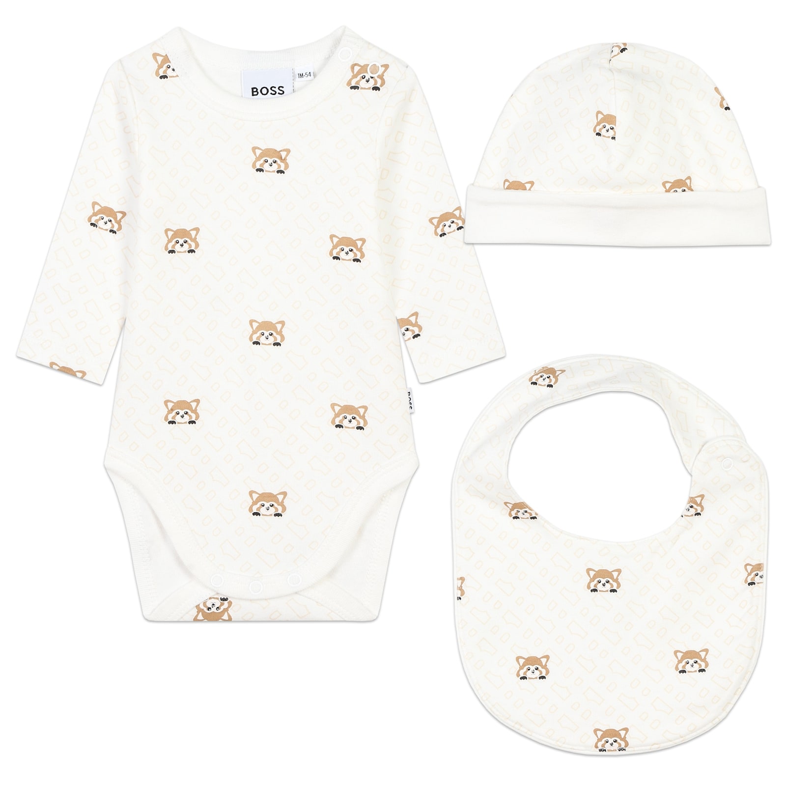 Hugo Boss Babies' Set 3 Pezzi Con Stampa In White