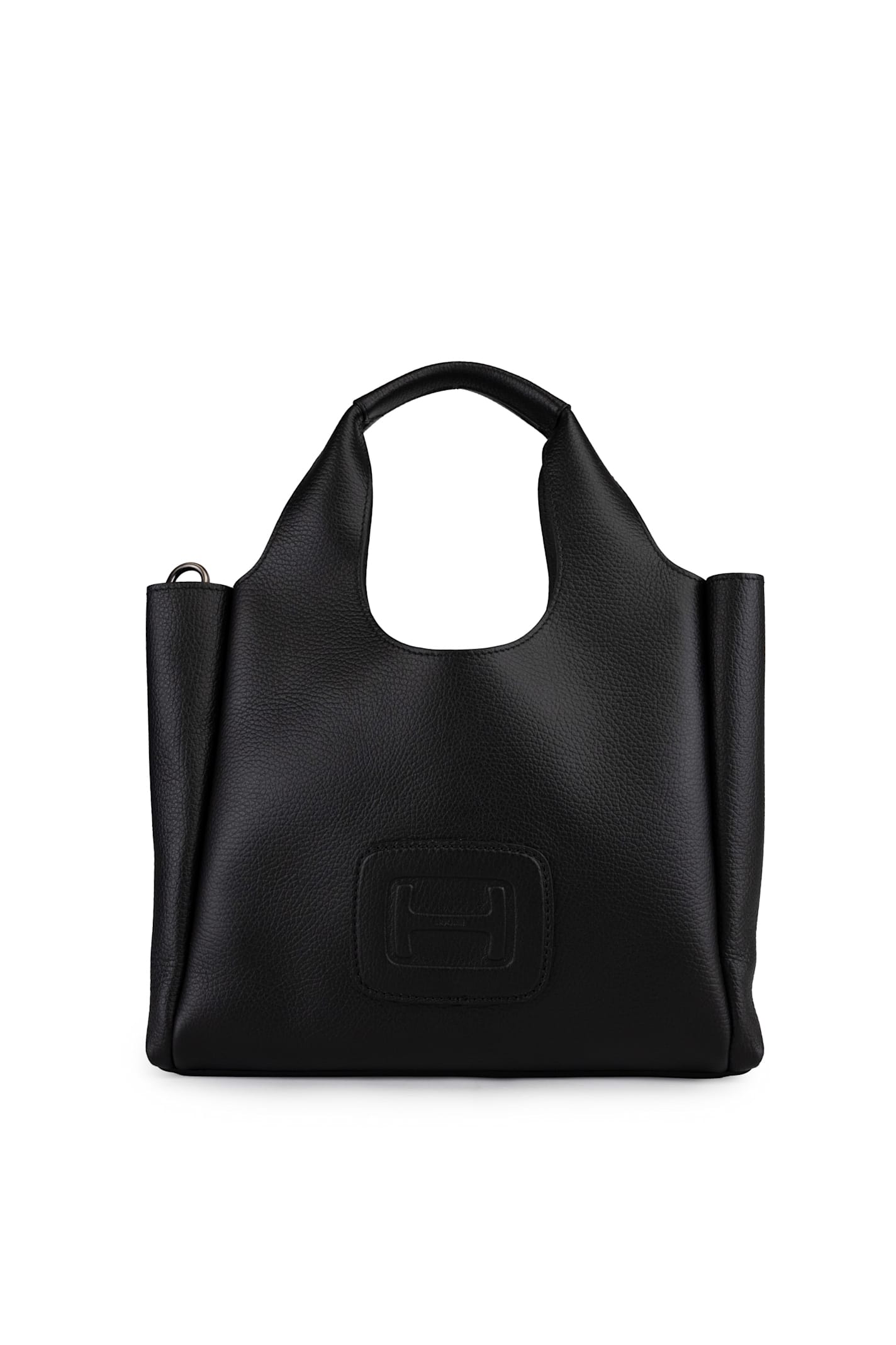 Shop Hogan Small H-bag Shopping Bag In Nero