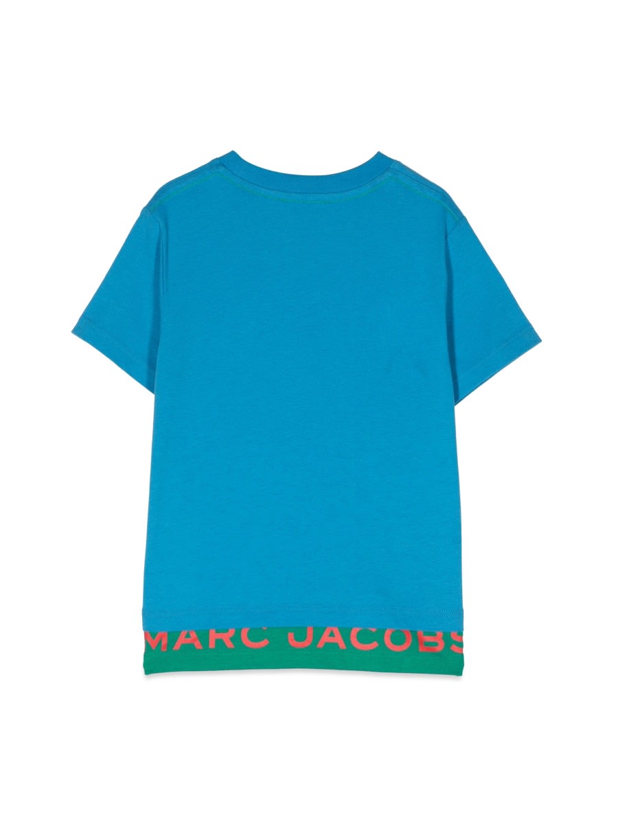 Shop Little Marc Jacobs T-shirt Logo In Blue
