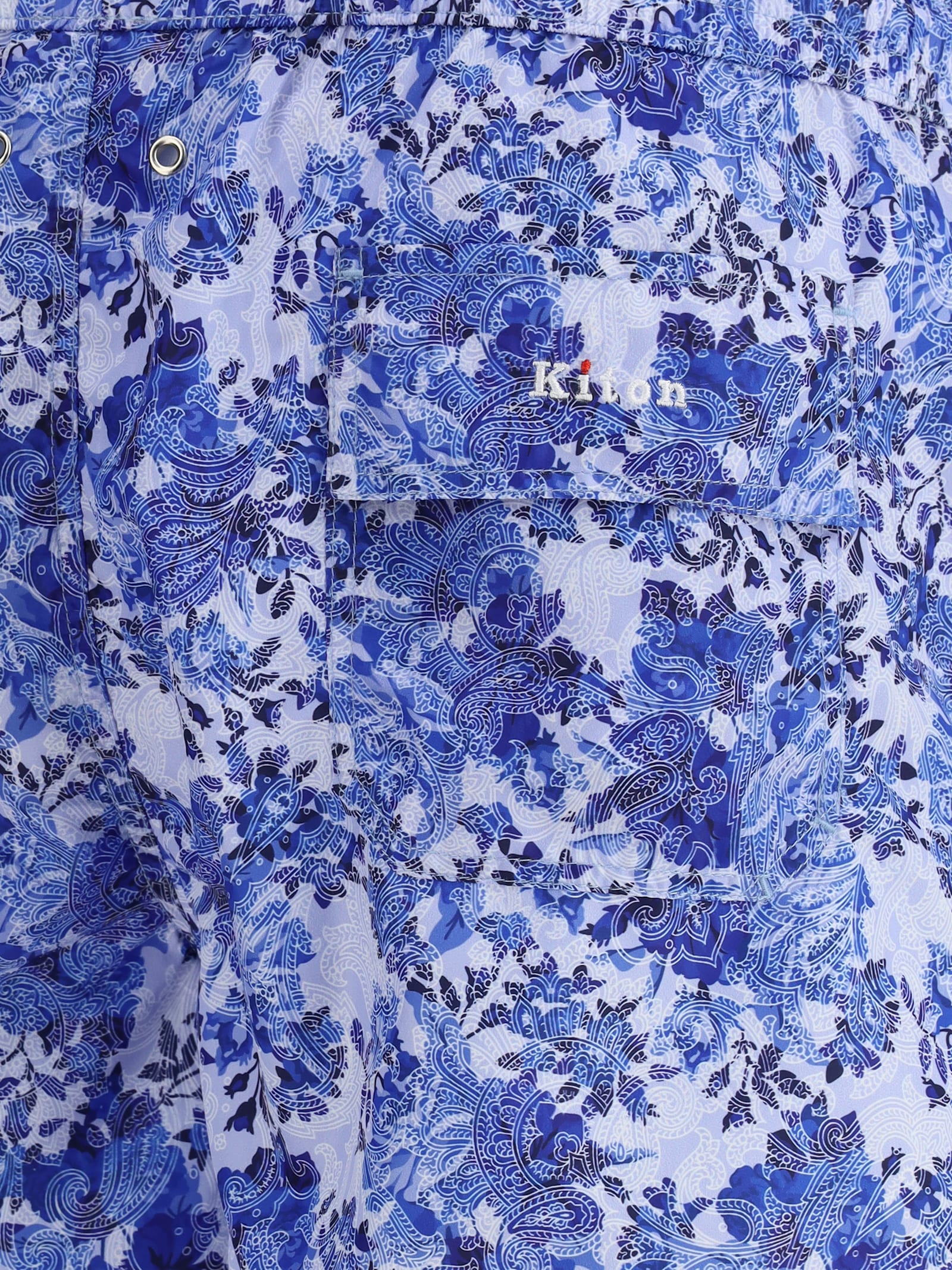Shop Kiton Paisley Print Swimshorts In Mare