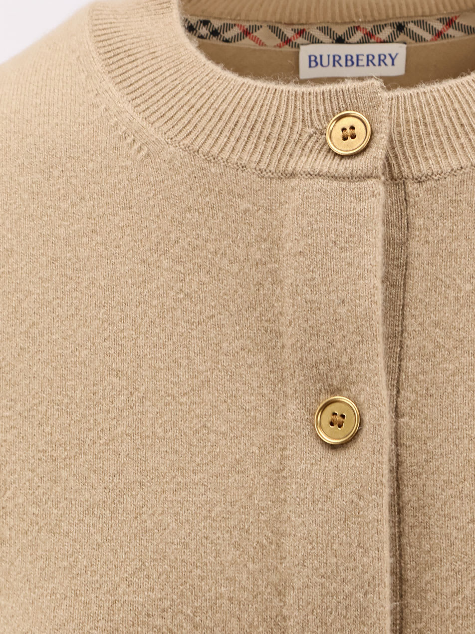 Burberry Clara Cashmere Blend Cardigan In Multi