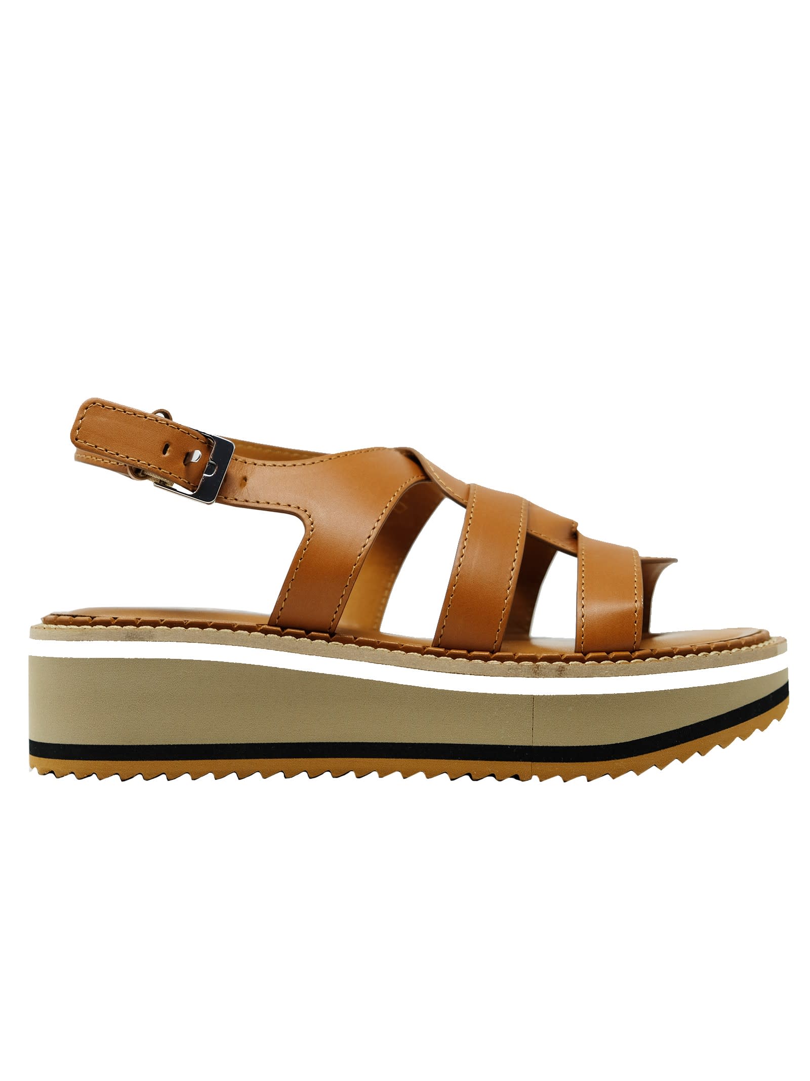 Robert Clergerie Tan Leather Sandals