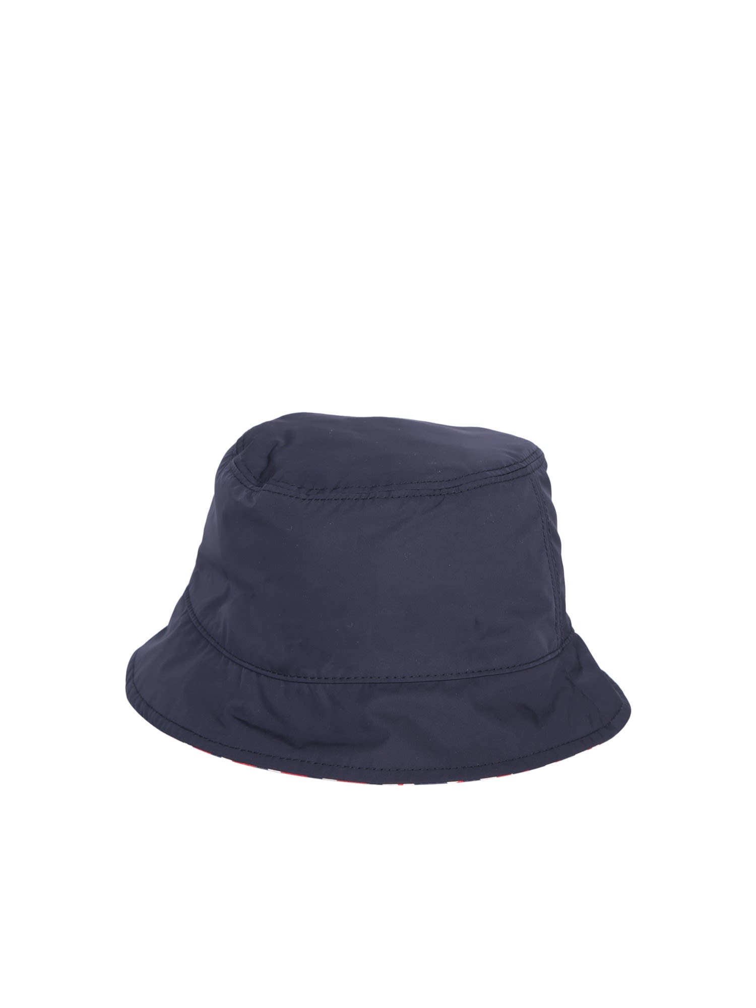 Shop Moncler Logo Blue Bucket Hat
