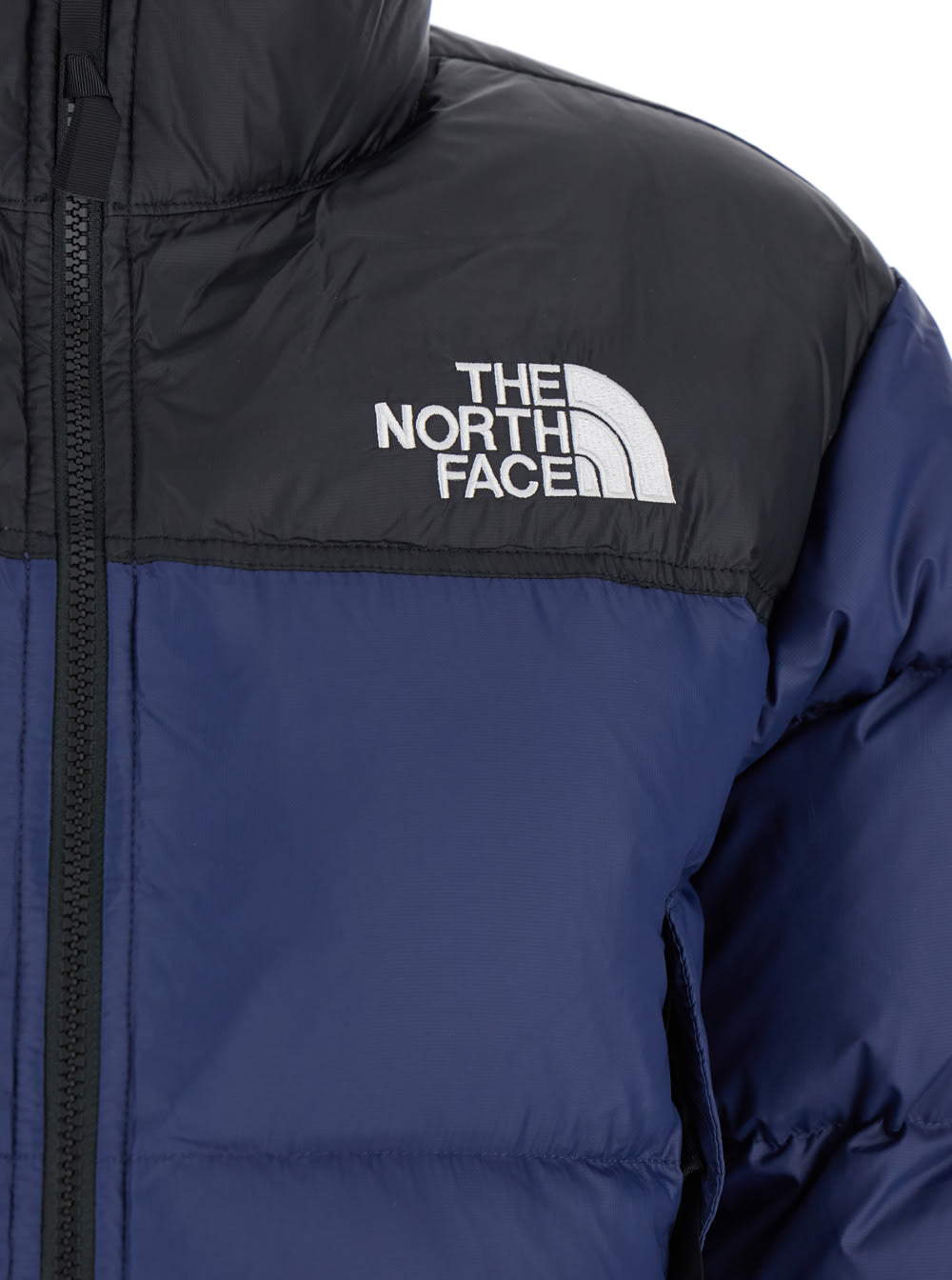 Shop The North Face Nuptse Short Jacket In Blu