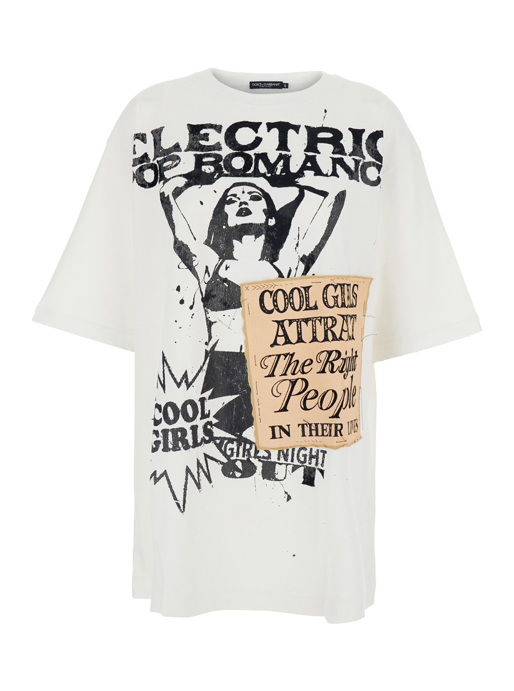 Dolce & Gabbana Printed Cotton T-shirt In White