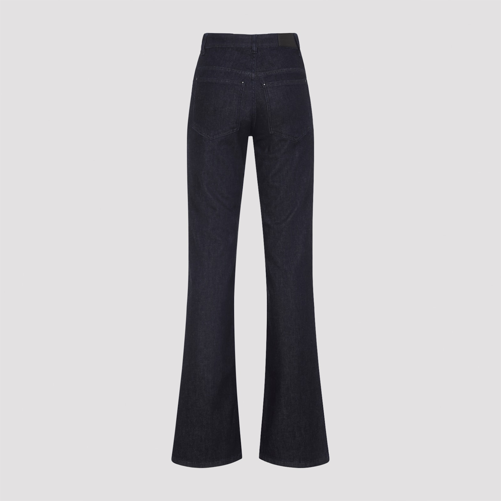 Giorgio Armani High-waist Flared Trousers With Five-pocket Styling In Black