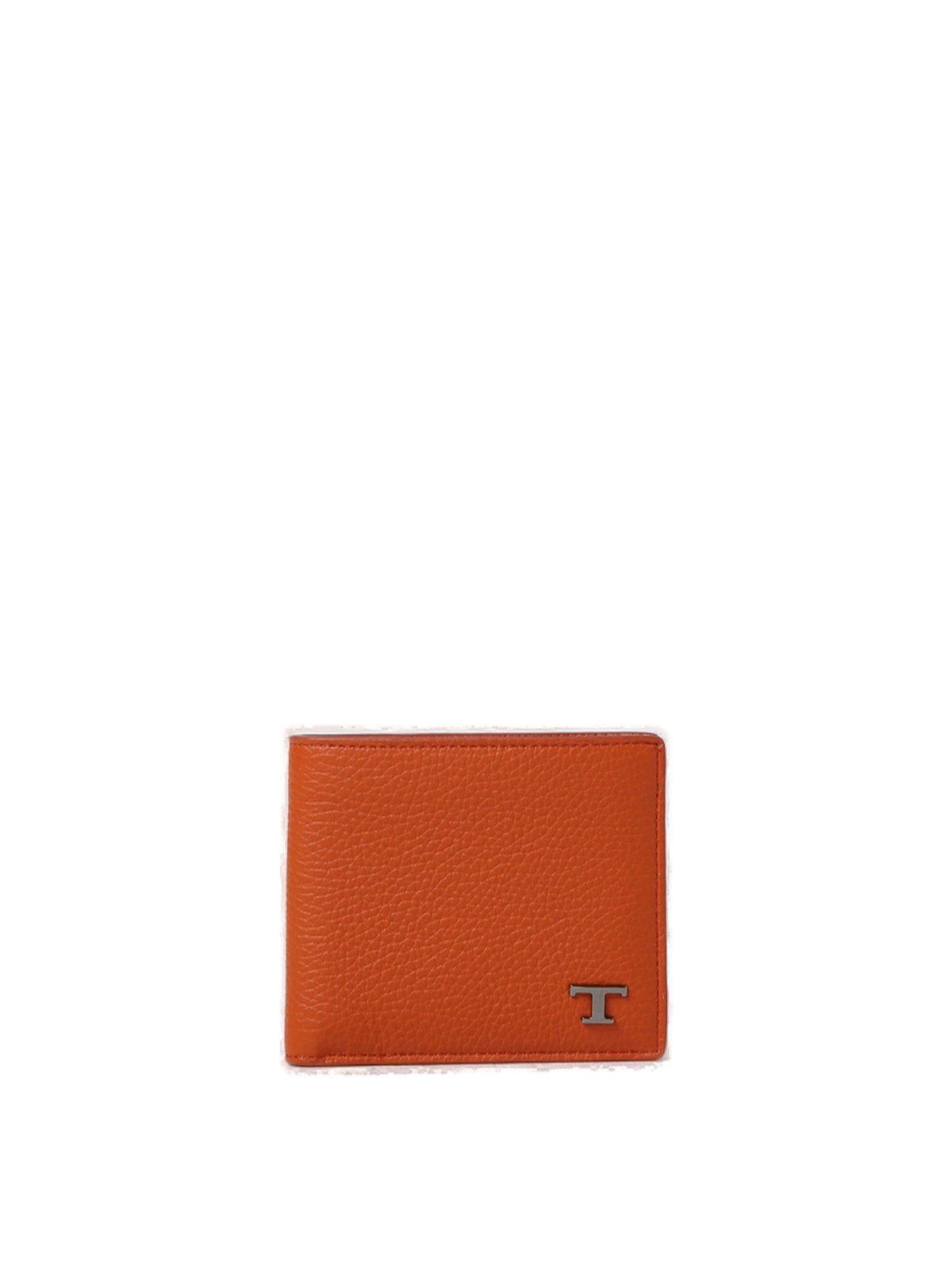 Shop Tod's T Timeless Logo Bi-fold Wallet Tods In Luggage