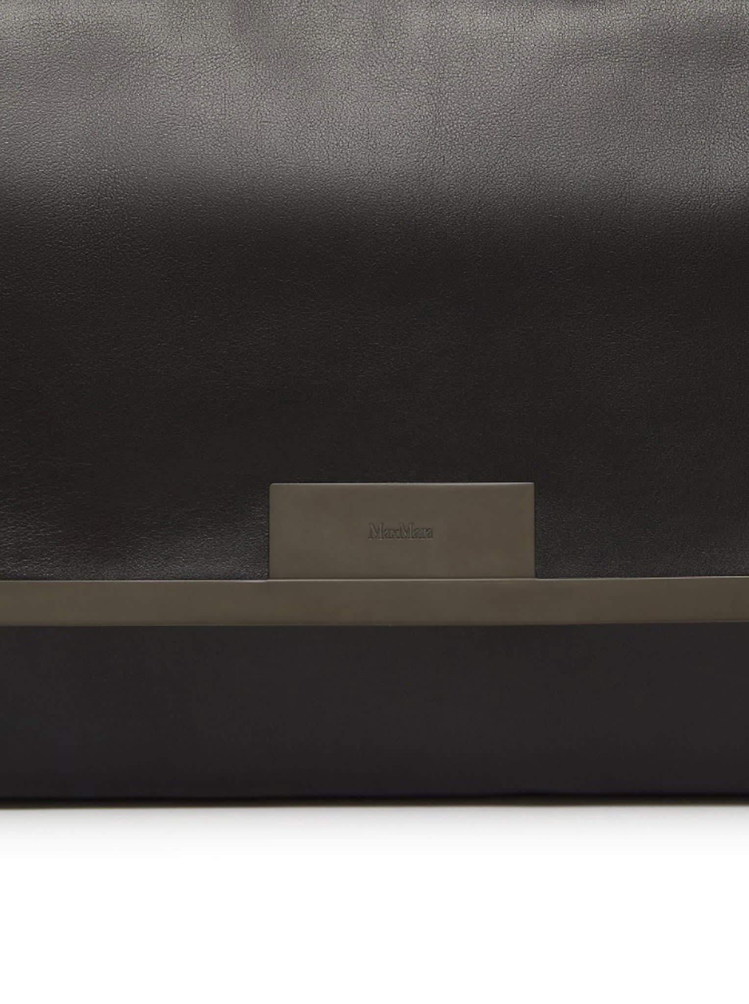 Max Mara Large Clutch In Natural Leather