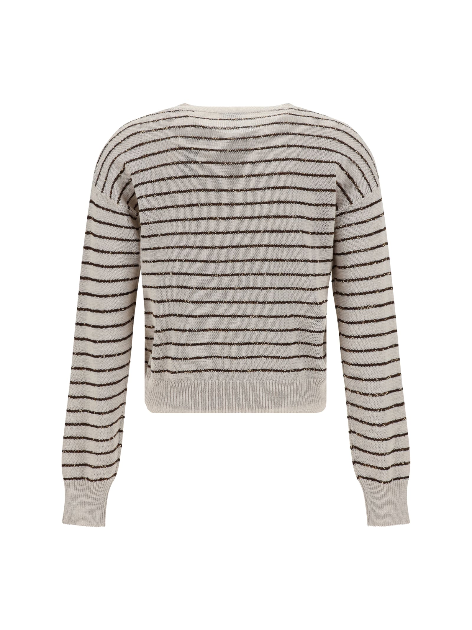 Shop Brunello Cucinelli Sweater In Avena+marrone