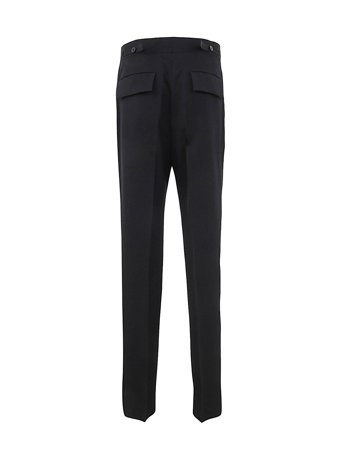 Shop Sapio Wool Trousers Sideband Detail In Black