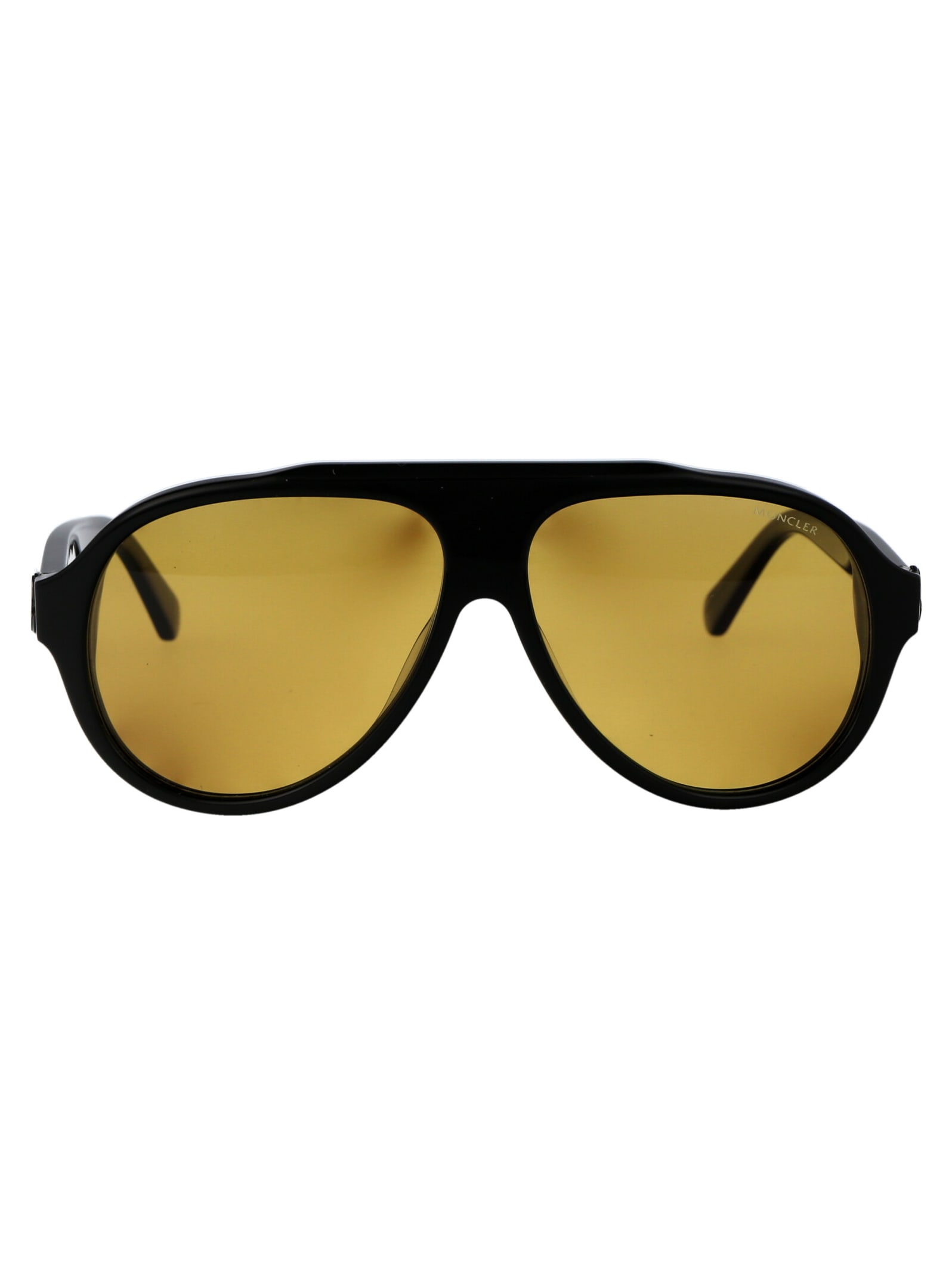 Shop Moncler Ml0265 Sunglasses In 01h Nero Lucido