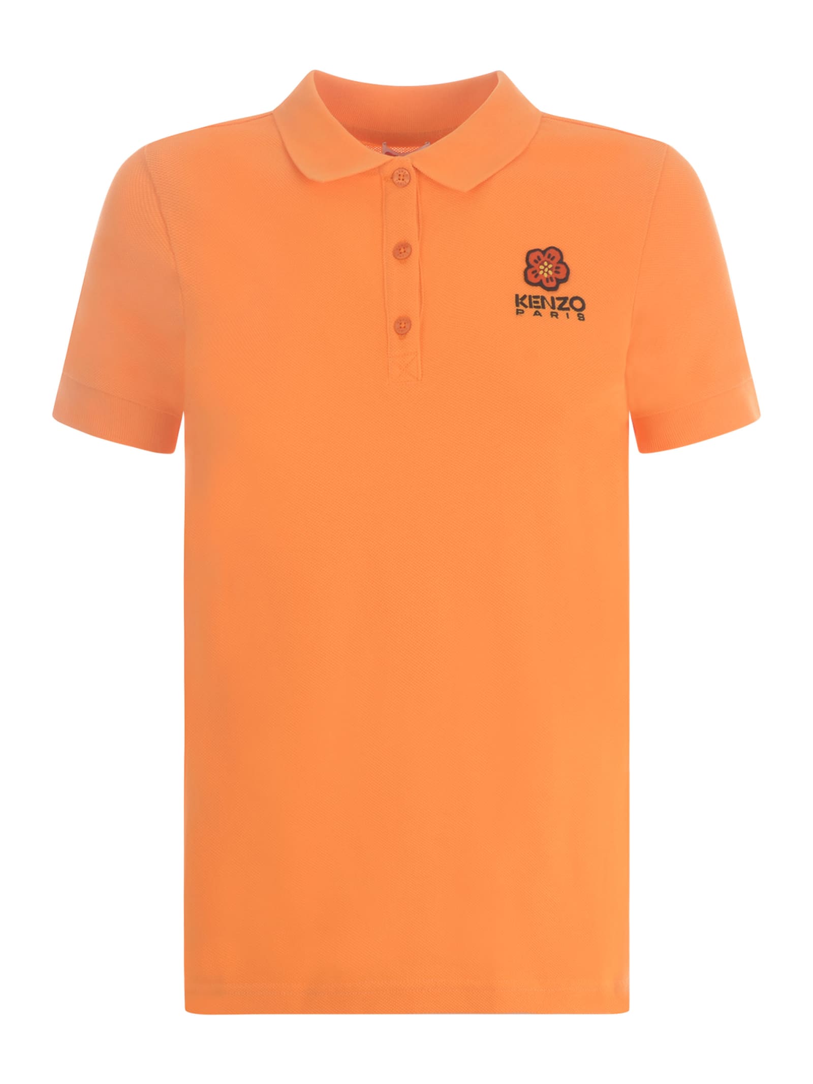 Kenzo Polo Shirt  In Cotton In Arancione