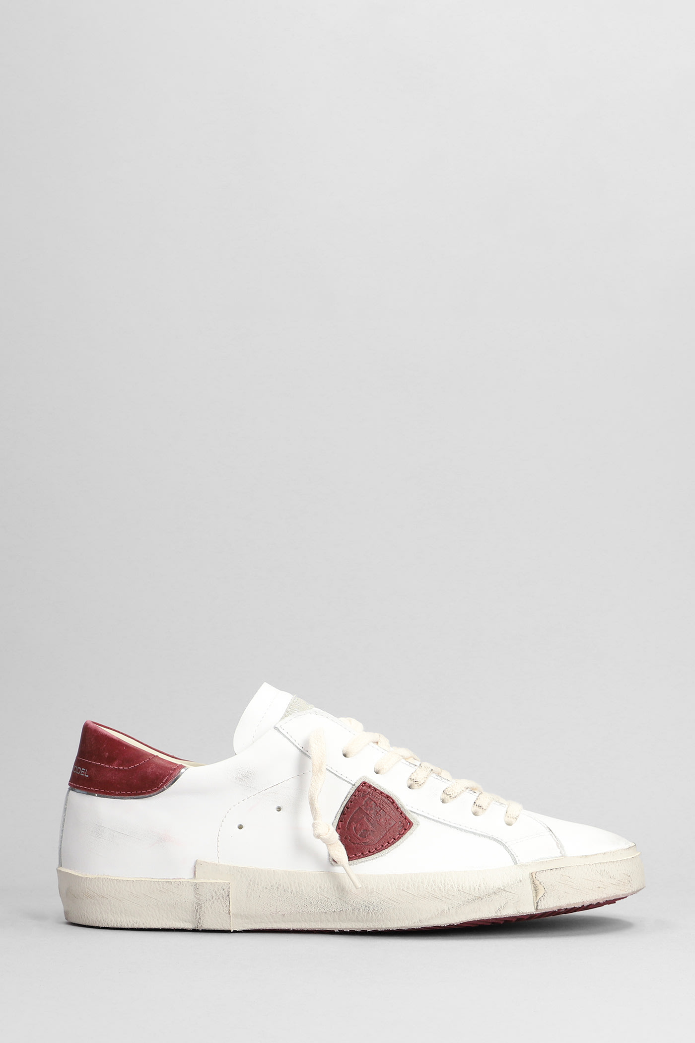 PHILIPPE MODEL PRSX SNEAKERS IN WHITE LEATHER