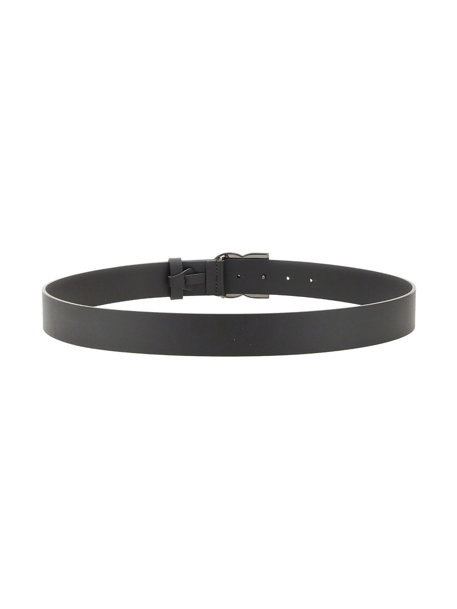 Shop Dolce & Gabbana Leather Belt In Black