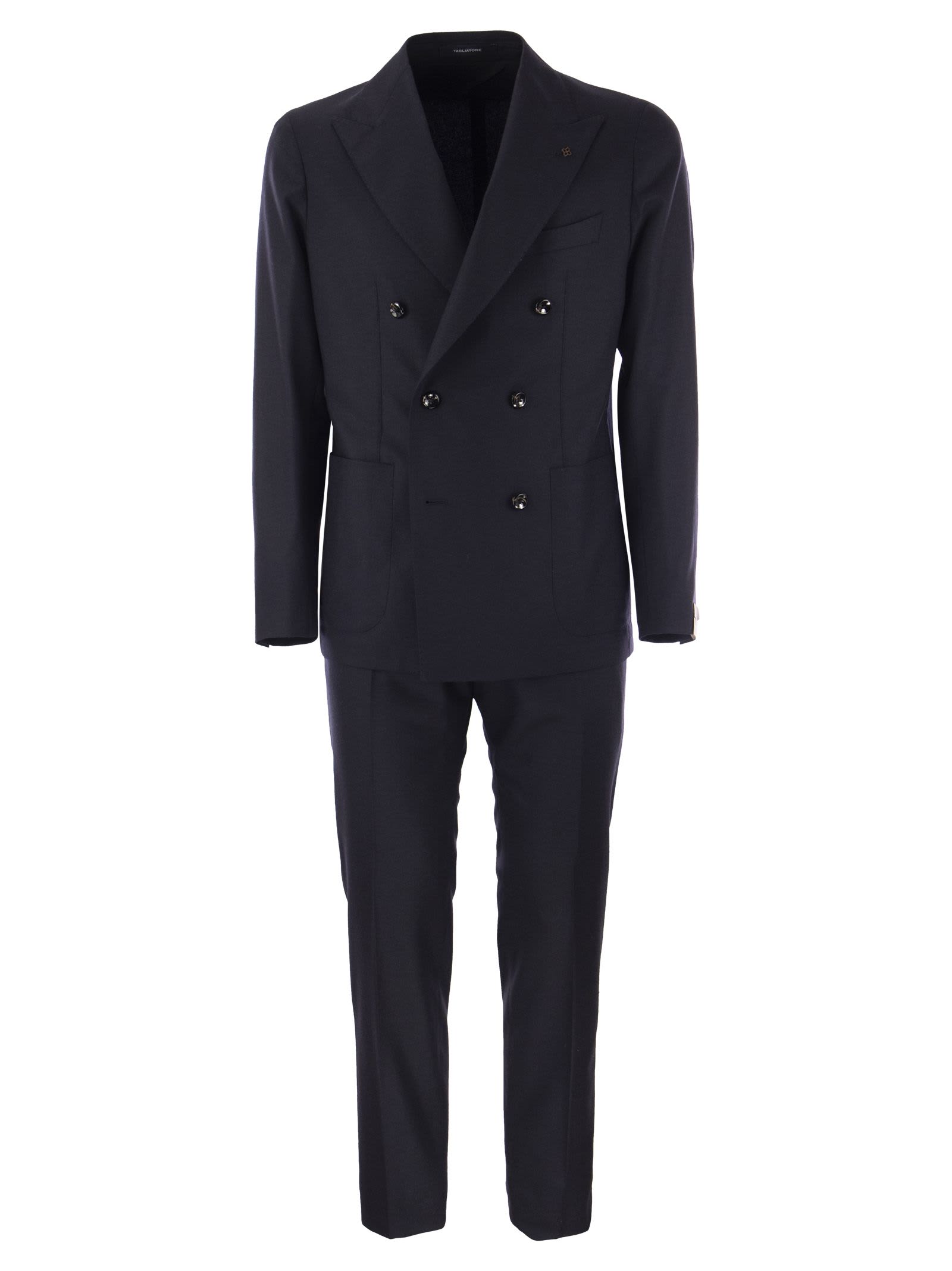 Shop Tagliatore Suit In Wool And Cashmere In Blue
