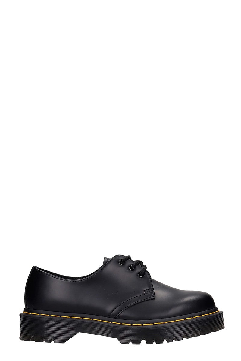 Dr. Martens 1461 BEX LACE UP SHOES IN BLACK LEATHER