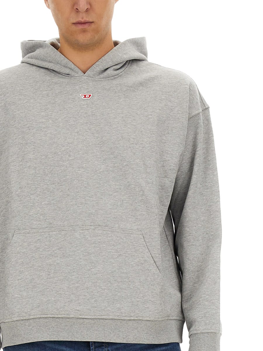 Shop Diesel S-boxt-hood-d Sweatshirt In Grey