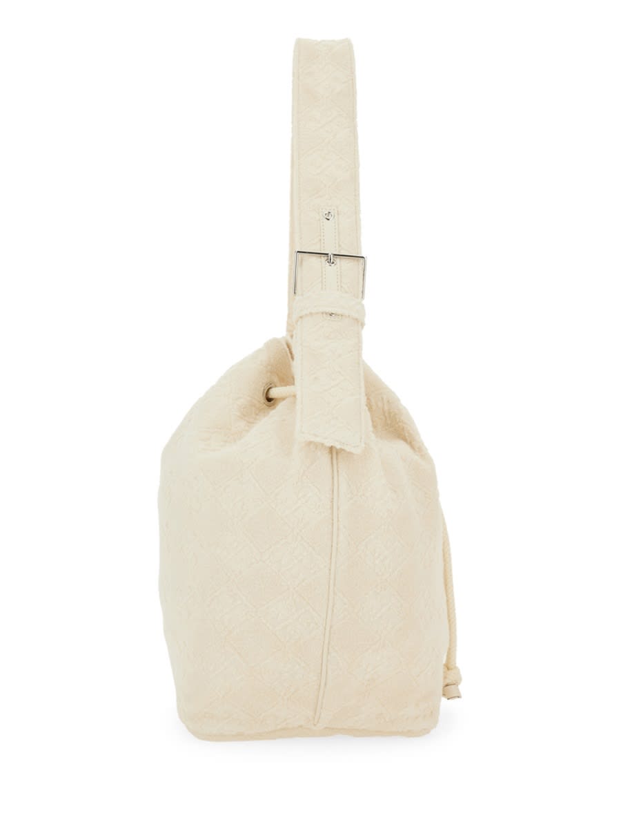 Tory Burch Oversized T Monogram Bucket Bag In Neutral