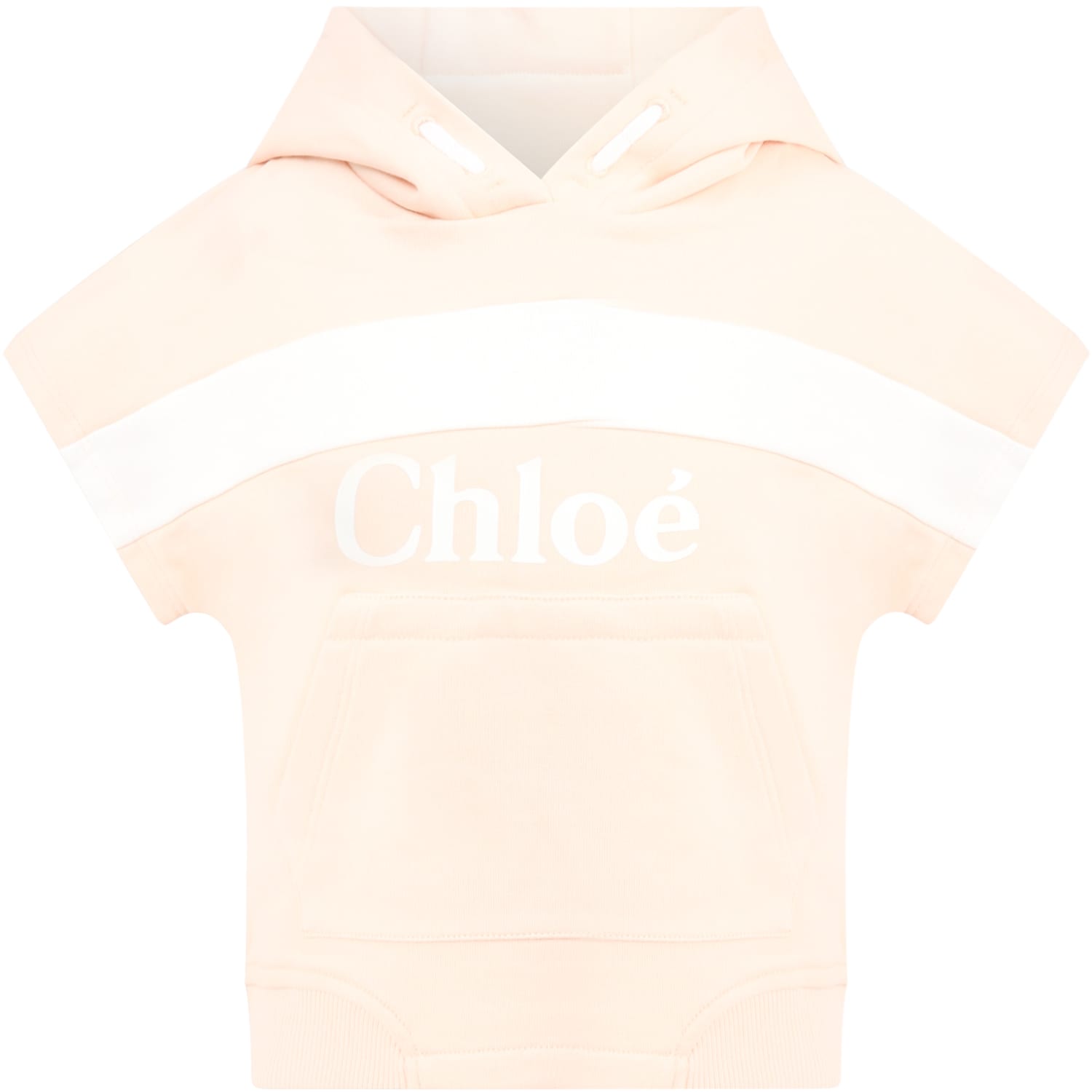 Chloé Pink Sweat-shirt For Babygirl With Logo