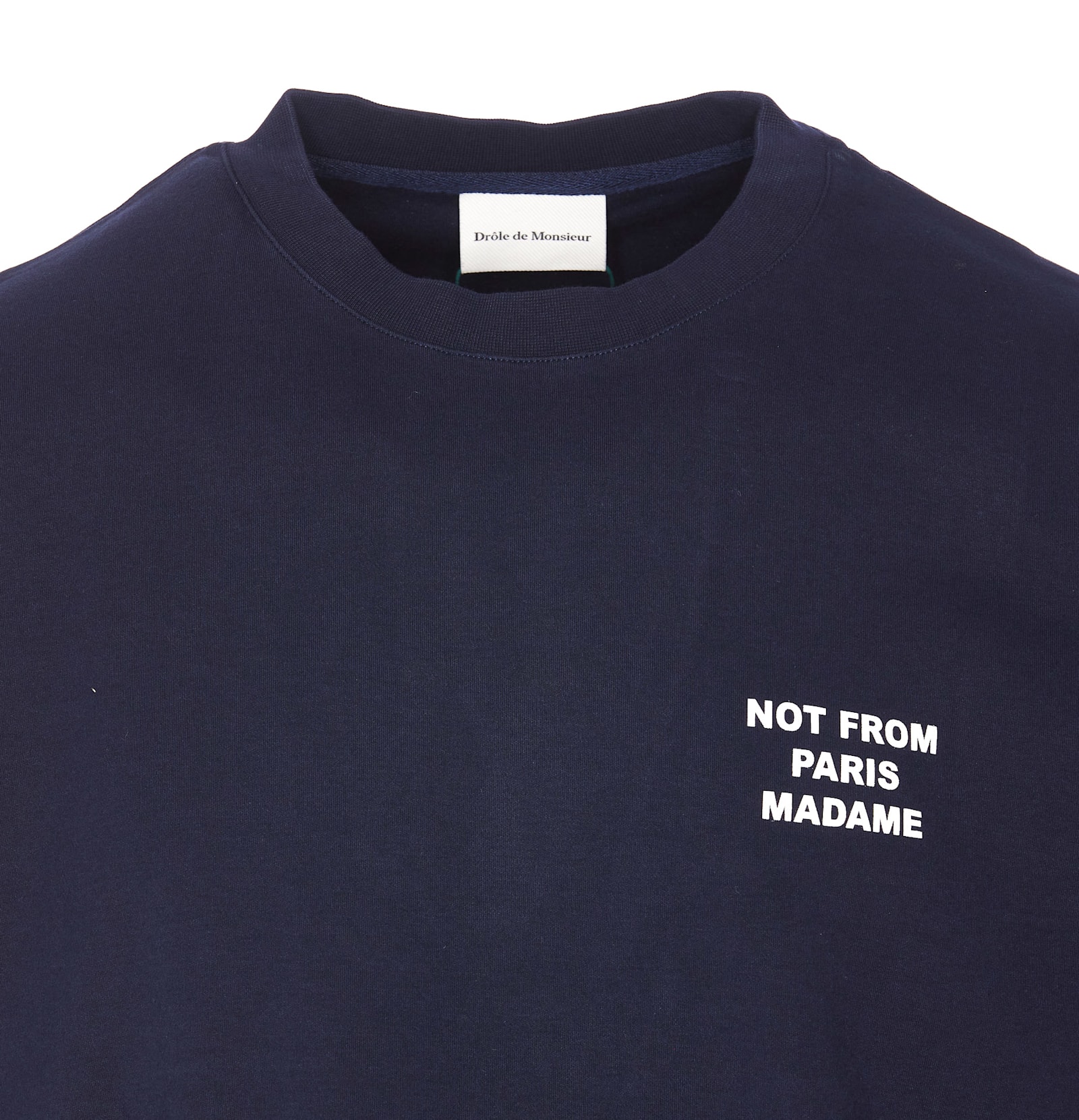 Drôle De Monsieur Drole De Monsieur Le T Shirt Slogan In Blue