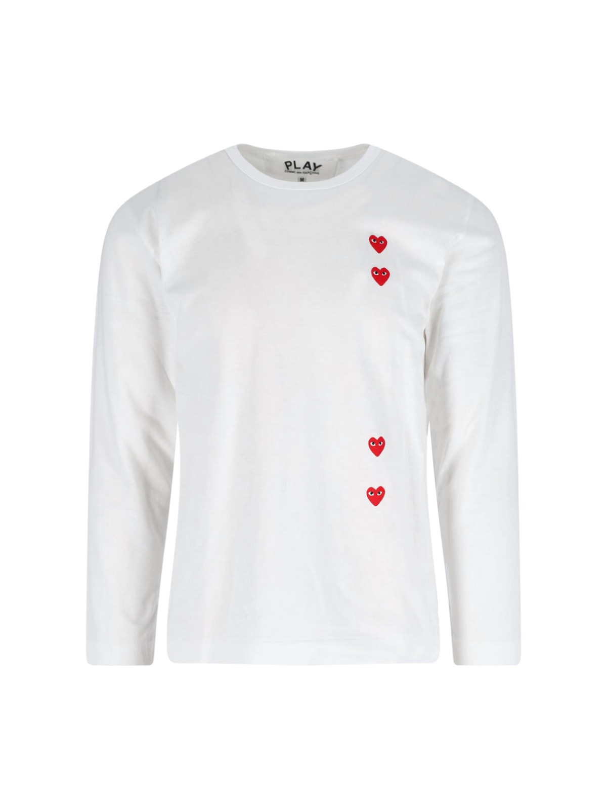 Comme Des Garçons Play Logo T-shirt In White