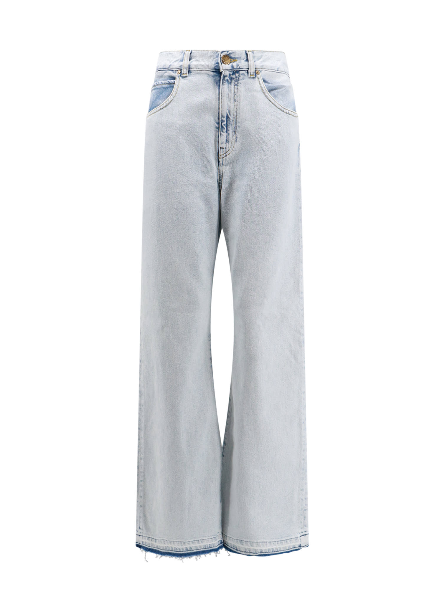 Shop Pinko Jeans In Blu Denim Chiaro