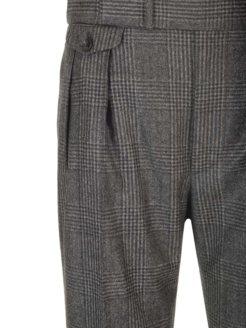 Shop Tagliatore Tweed Trousers In Grey