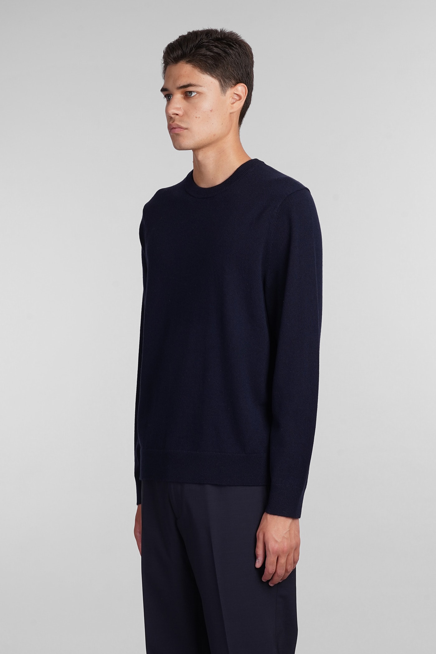 Shop Theory Knitwear In Blue Cashmere