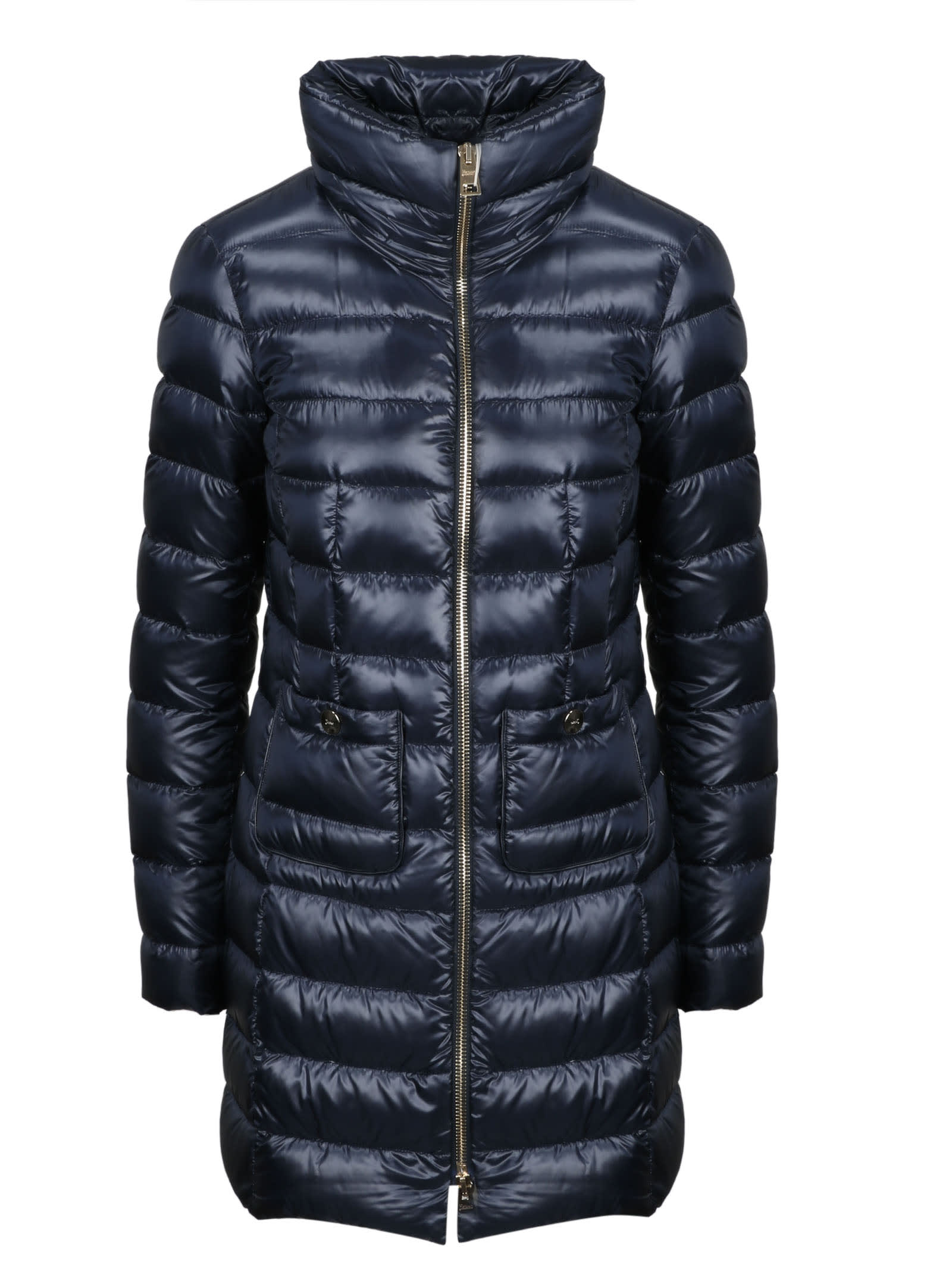 Herno Full Zip Long Quilted Down Jacket