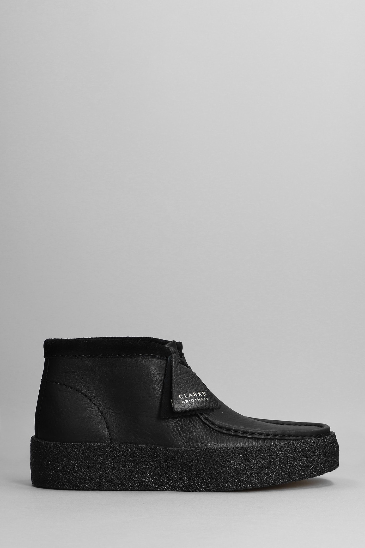 Clarks Wallabee Cup Bt Lace Up Shoes In Black Leather