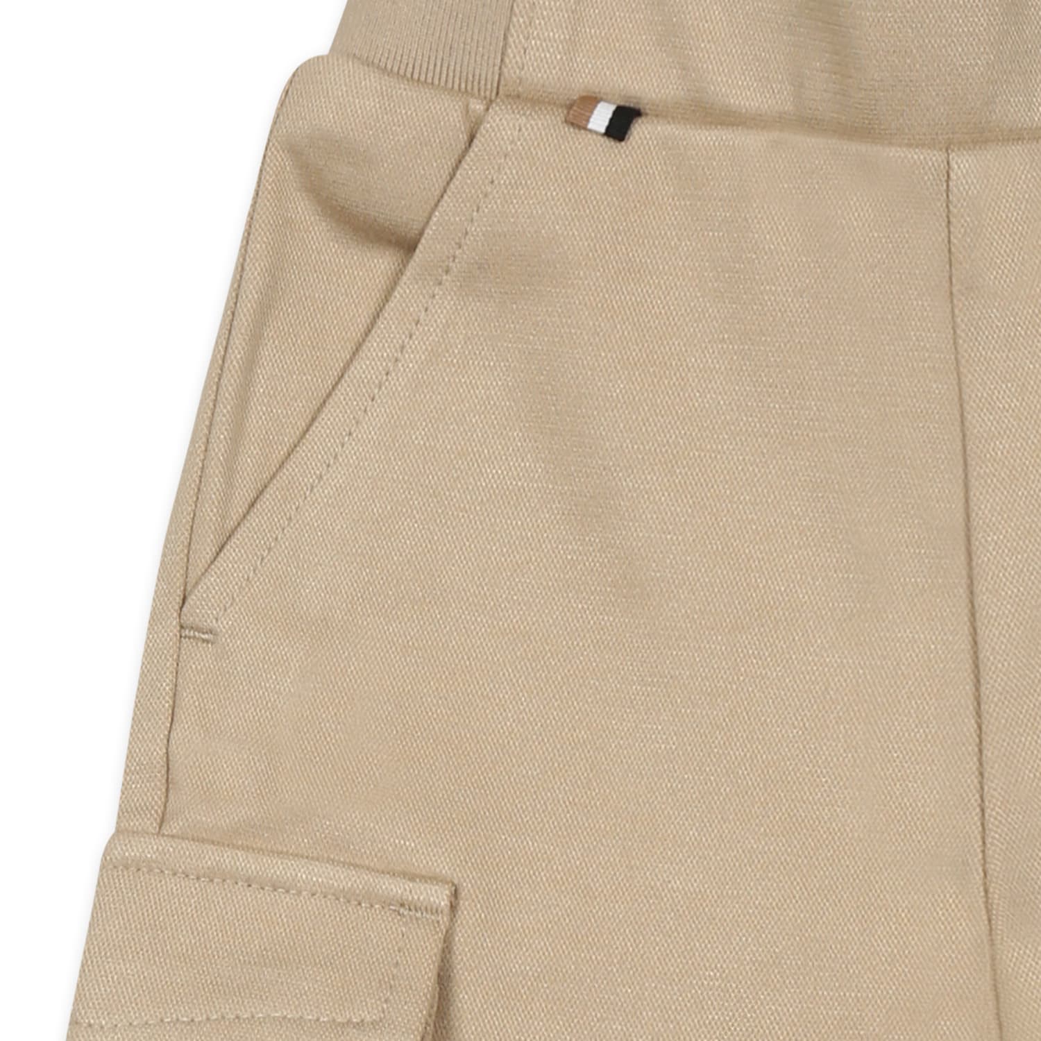 Hugo Boss Beige Trousers For Baby Boy With Logo In Beige