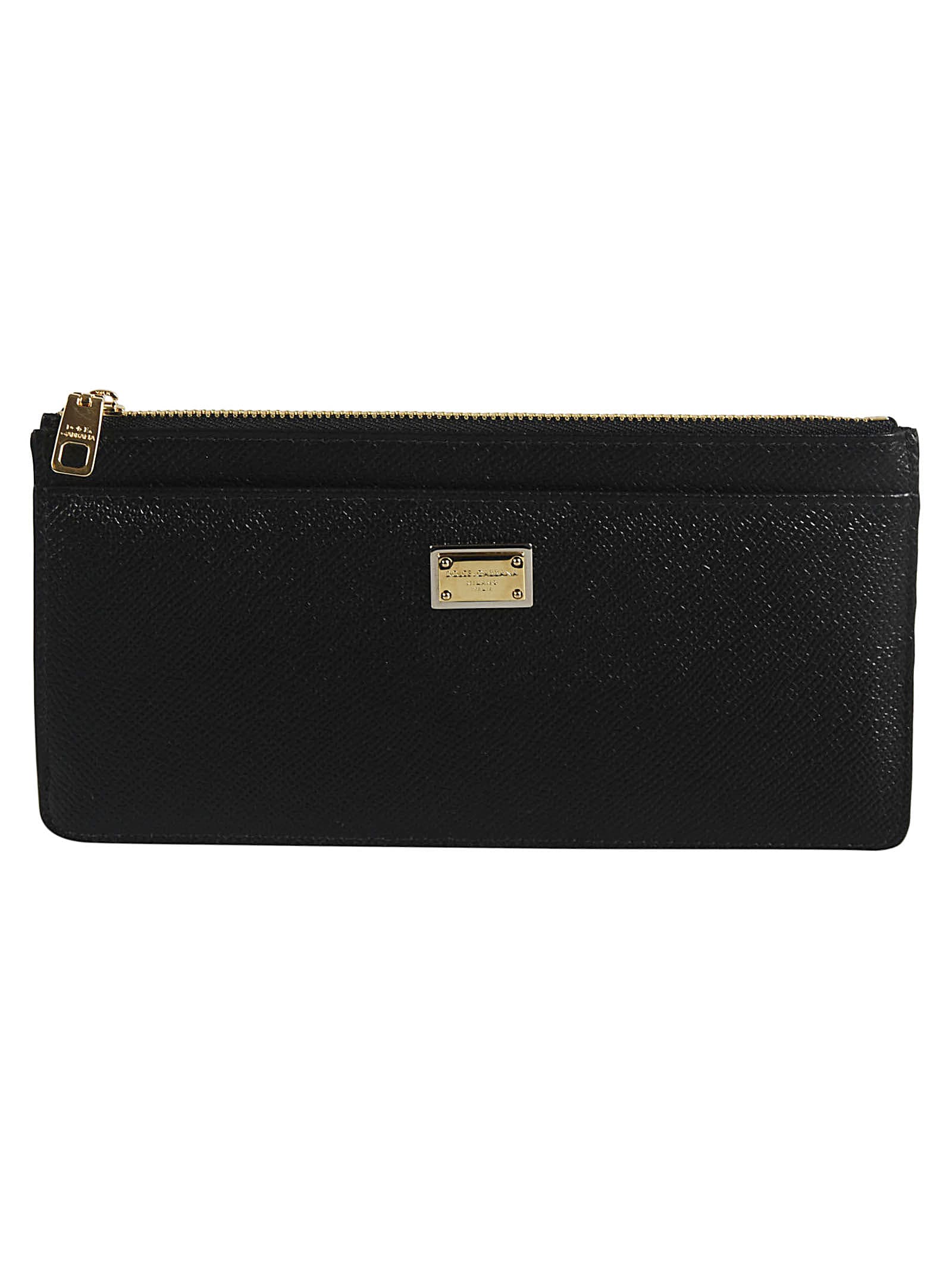 Shop Dolce & Gabbana Logo Zipped Clutch In Black