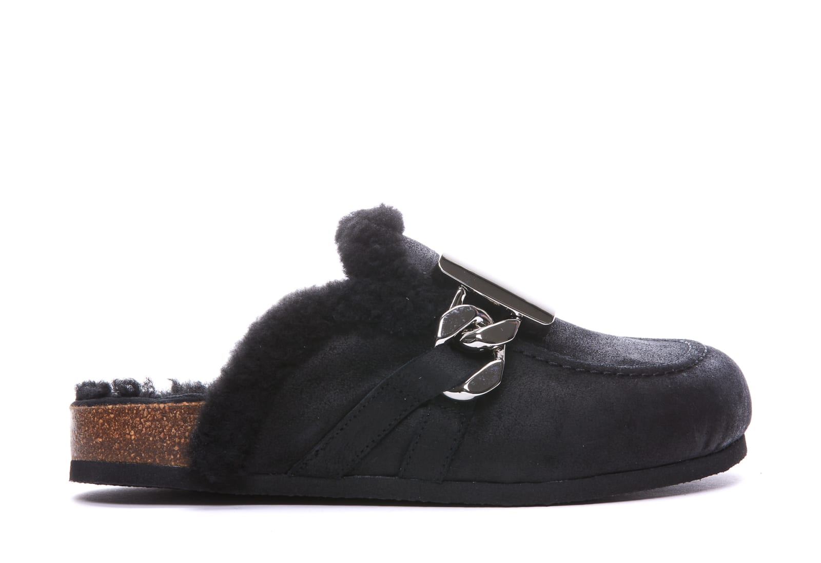 Jw Anderson J.w. Anderson Mules Shearling In Black