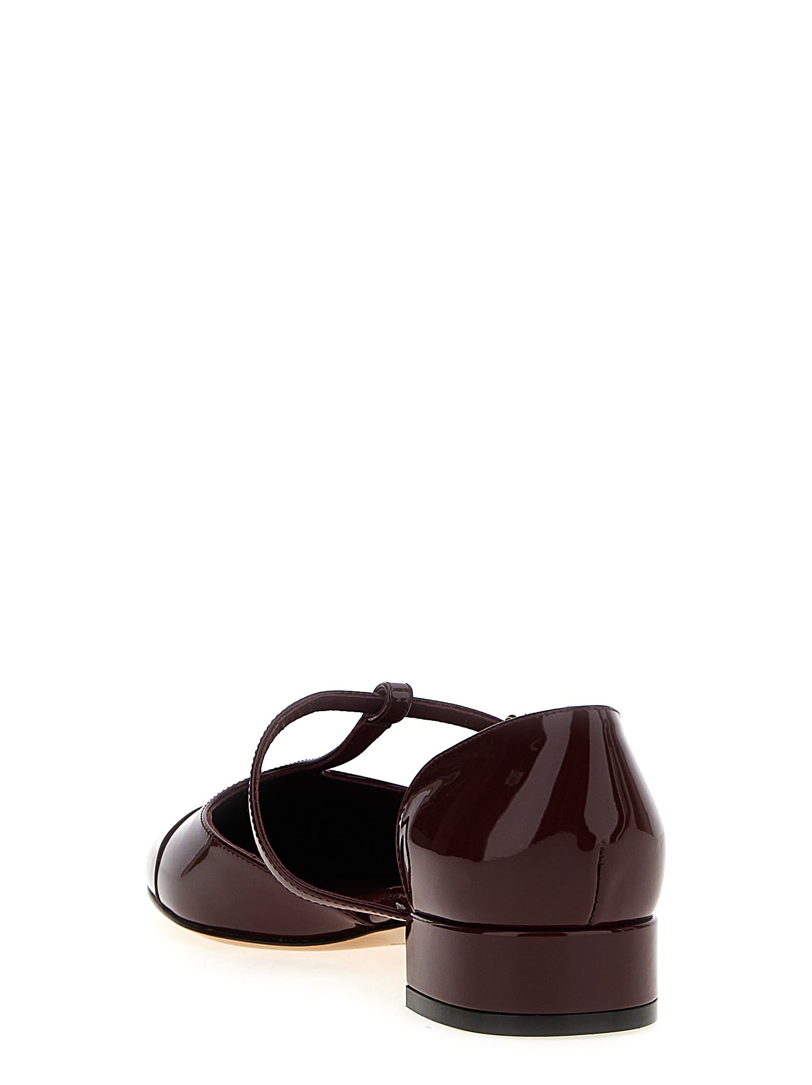 Shop Ferragamo Linette Ballet Flats In Bordeaux