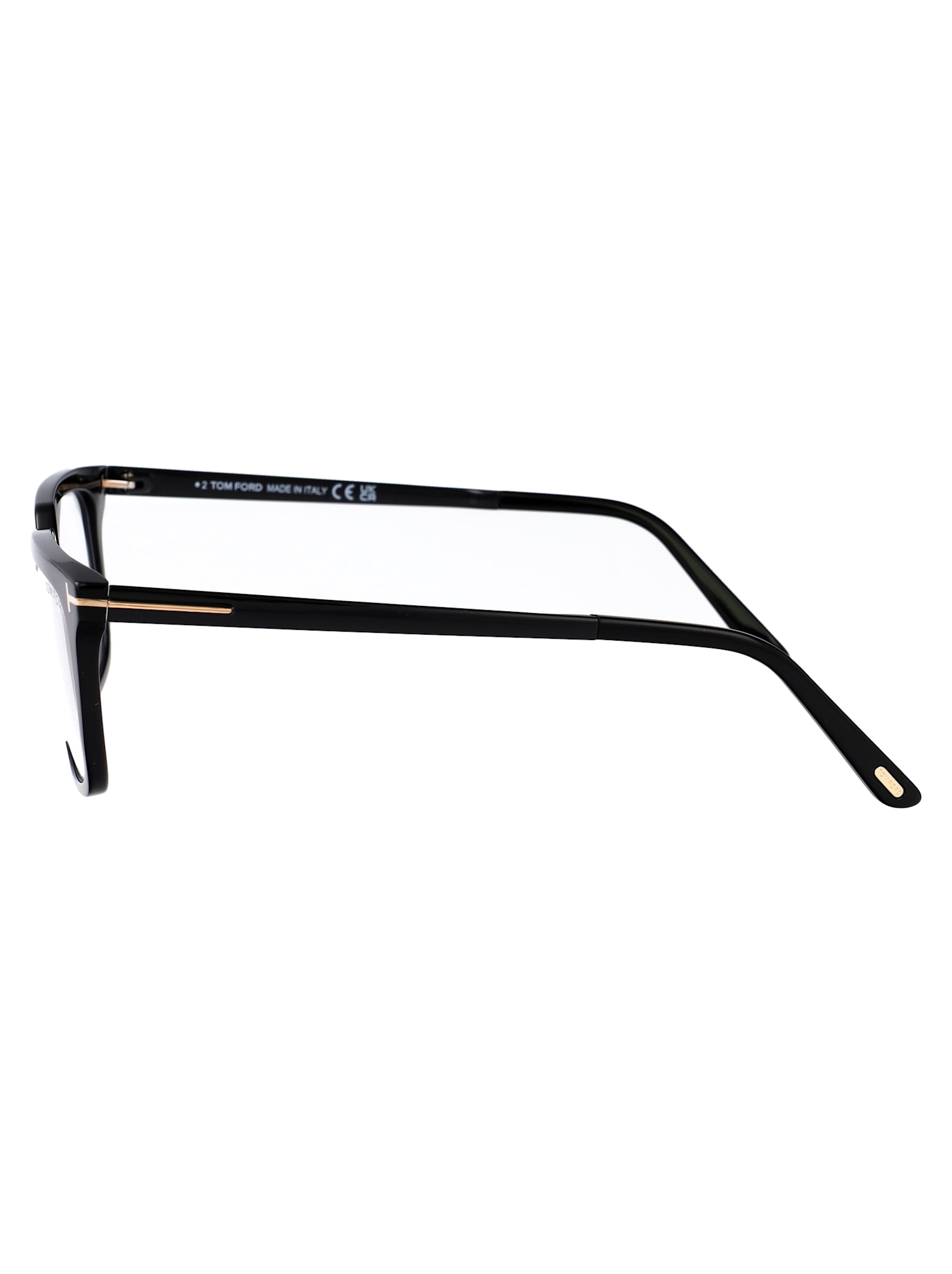 Tom Ford Womens Black Tr001853 Round-frame Acetate Optical Glasses In Nero Lucido