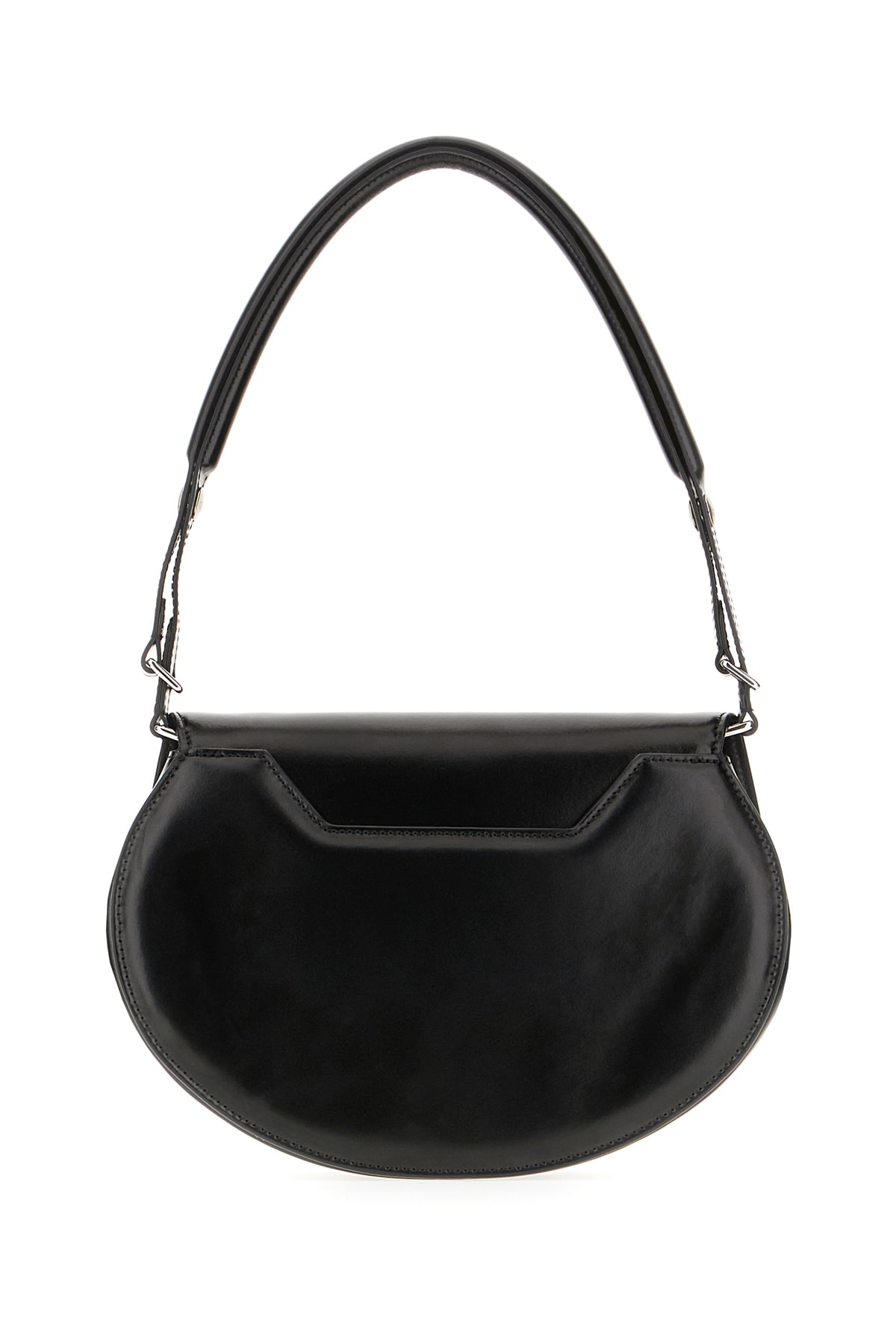 VIVIENNE WESTWOOD BLACK LEATHER SHOULDER BAG 