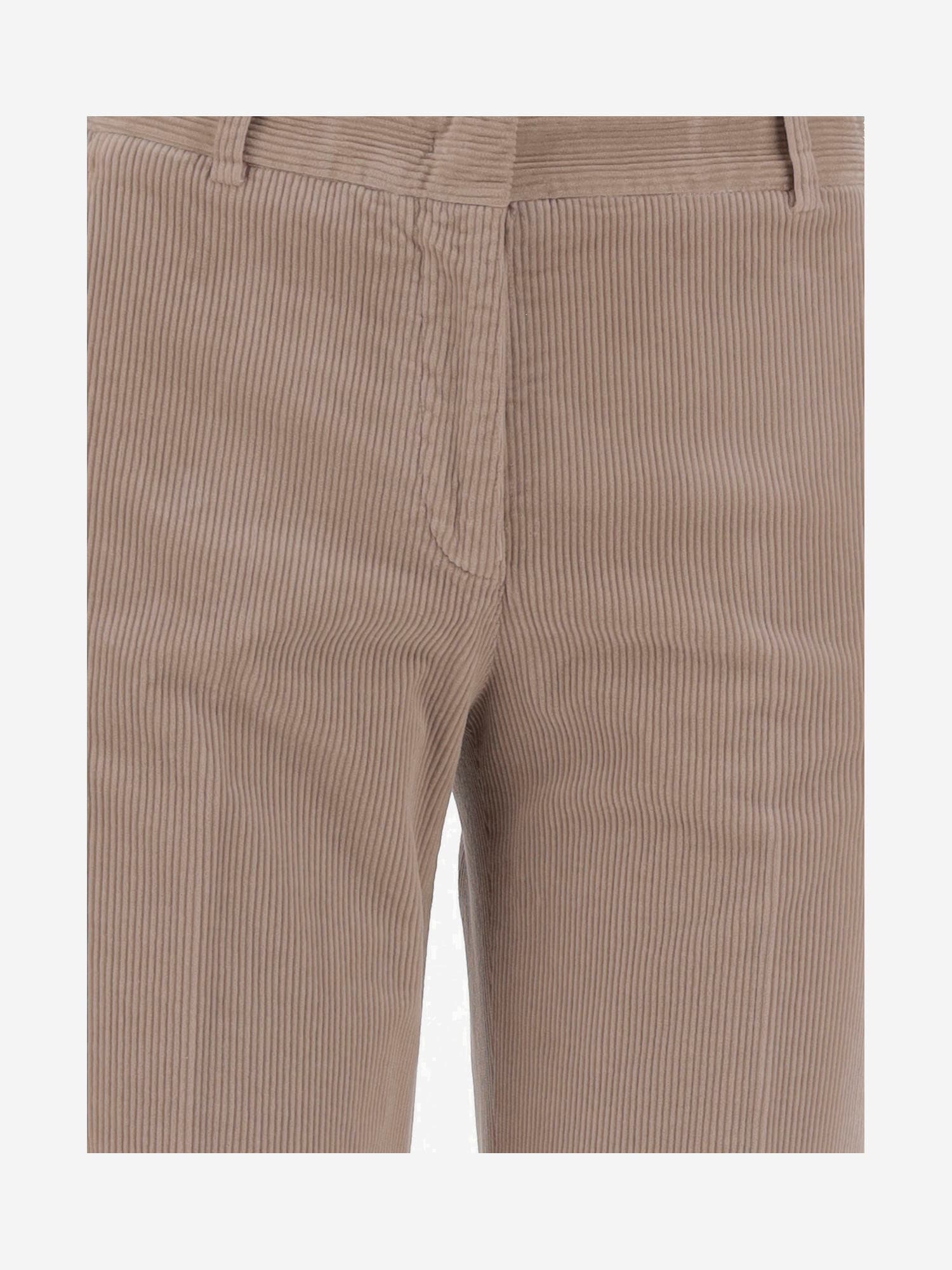 Ql2 Melody Stretch Cotton Trousers In Brown