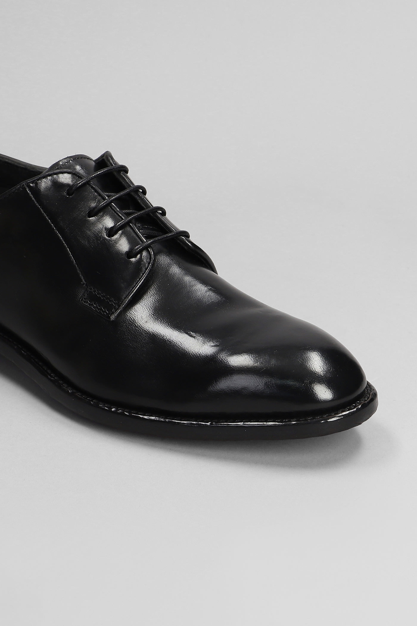 Shop Officine Creative Signature 001 Lace Up Shoes In Black Leather