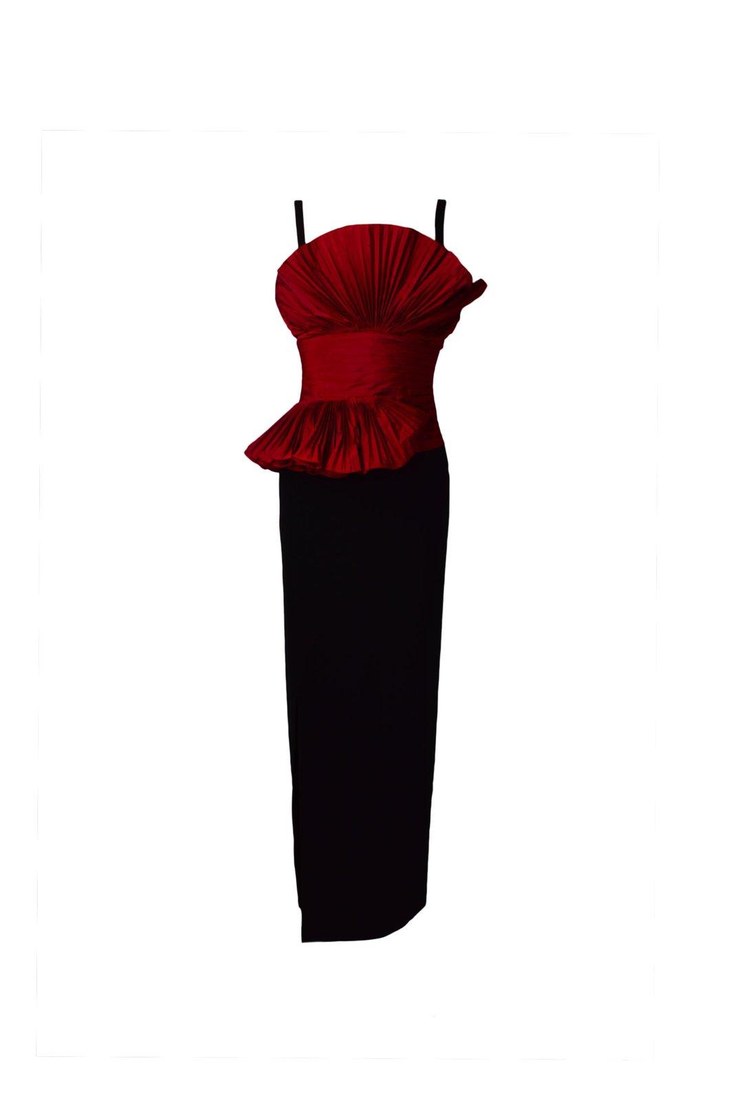 Shop Elie Saab Slit Detailed Sleeveless Dress In Red
