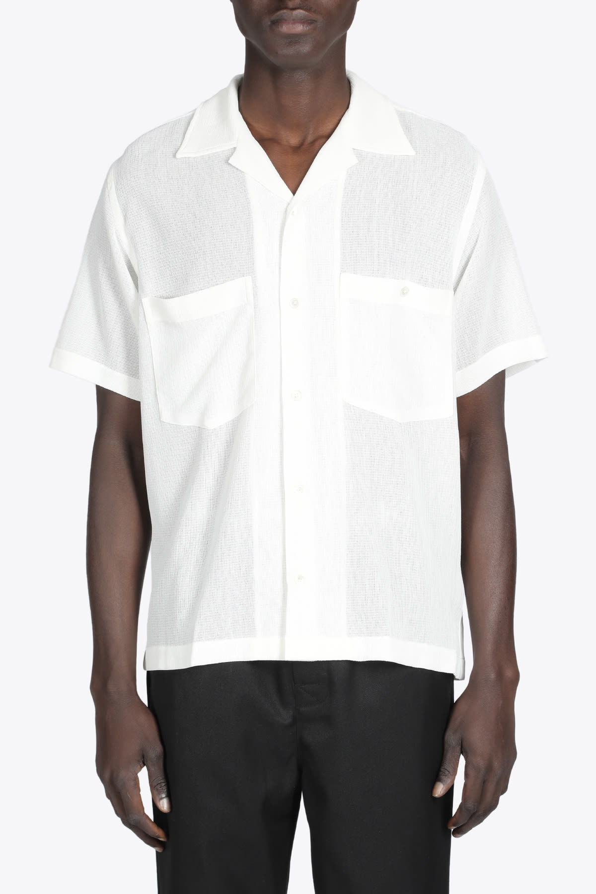 Cmmn Swdn Beige Dexter Short Sleeve Shirt In White | ModeSens