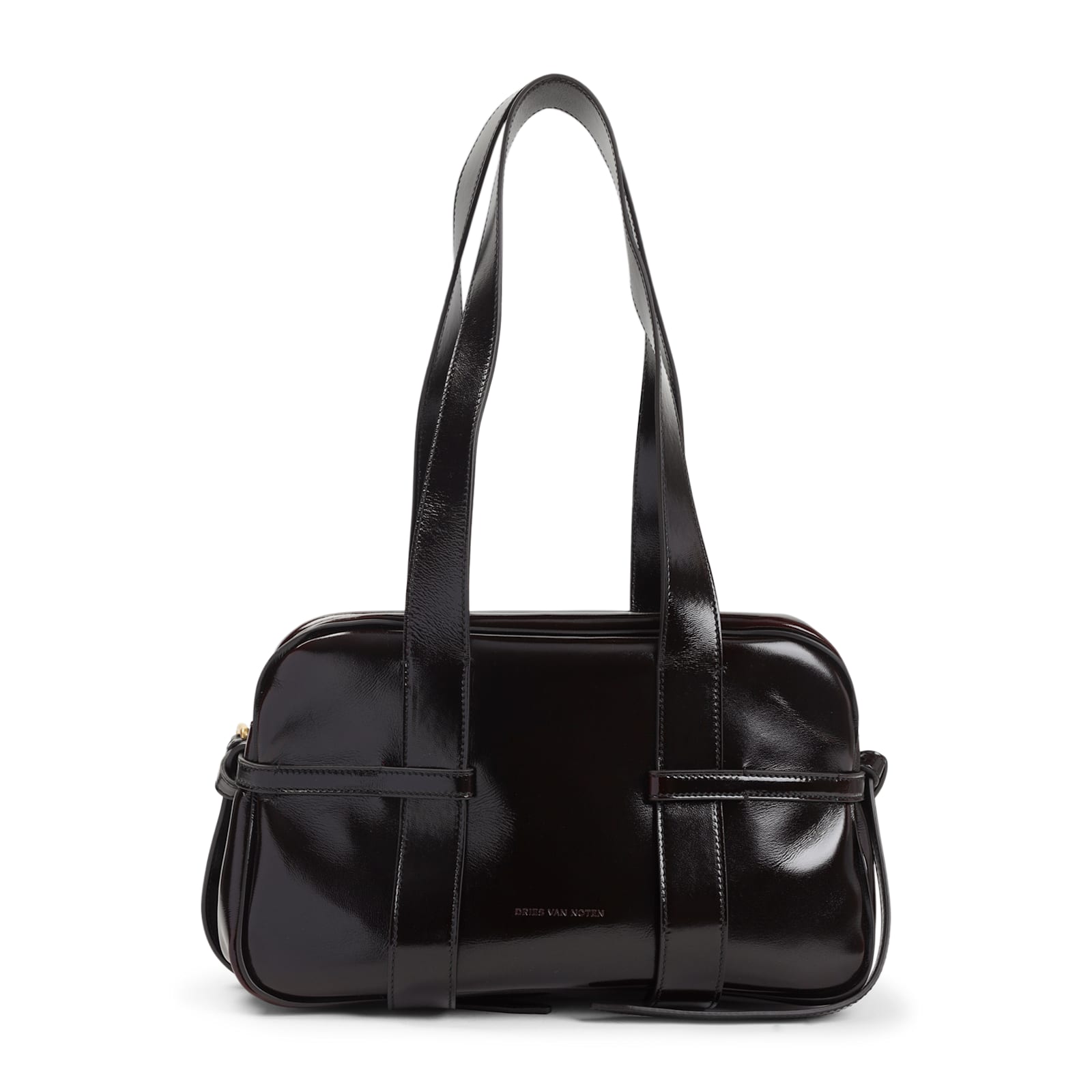 Dries Van Noten Medium Bowling Shoulder Bag In Red
