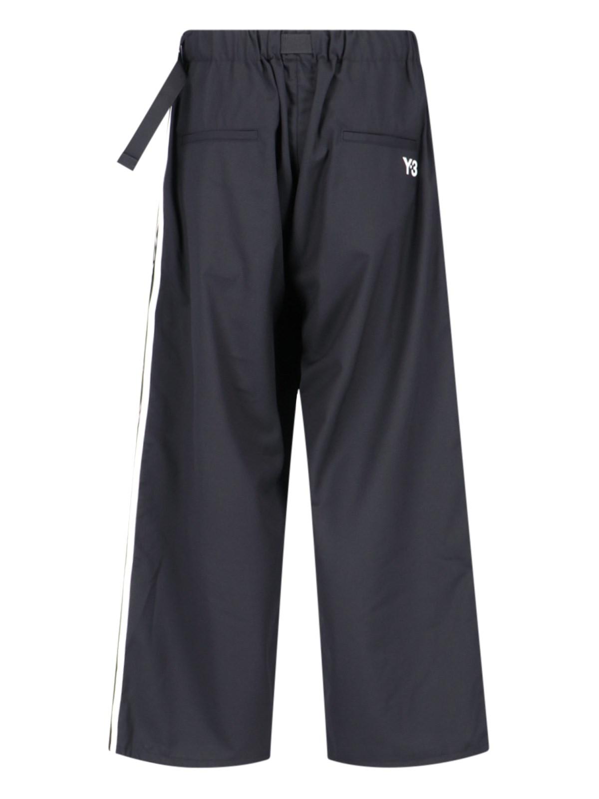 Shop Y-3 Wide Belted Pants