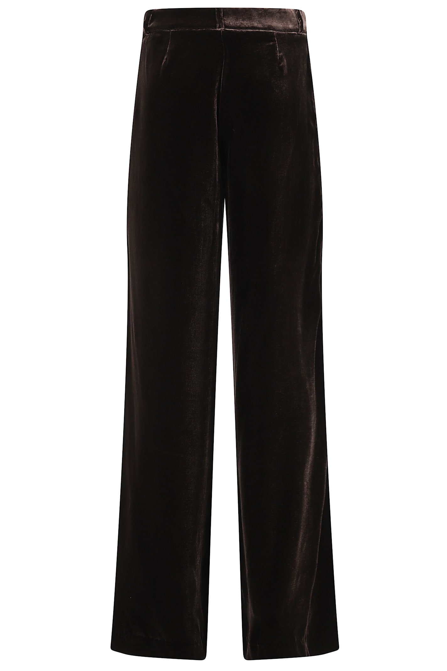 Kiltie Velvet Trousers In Black